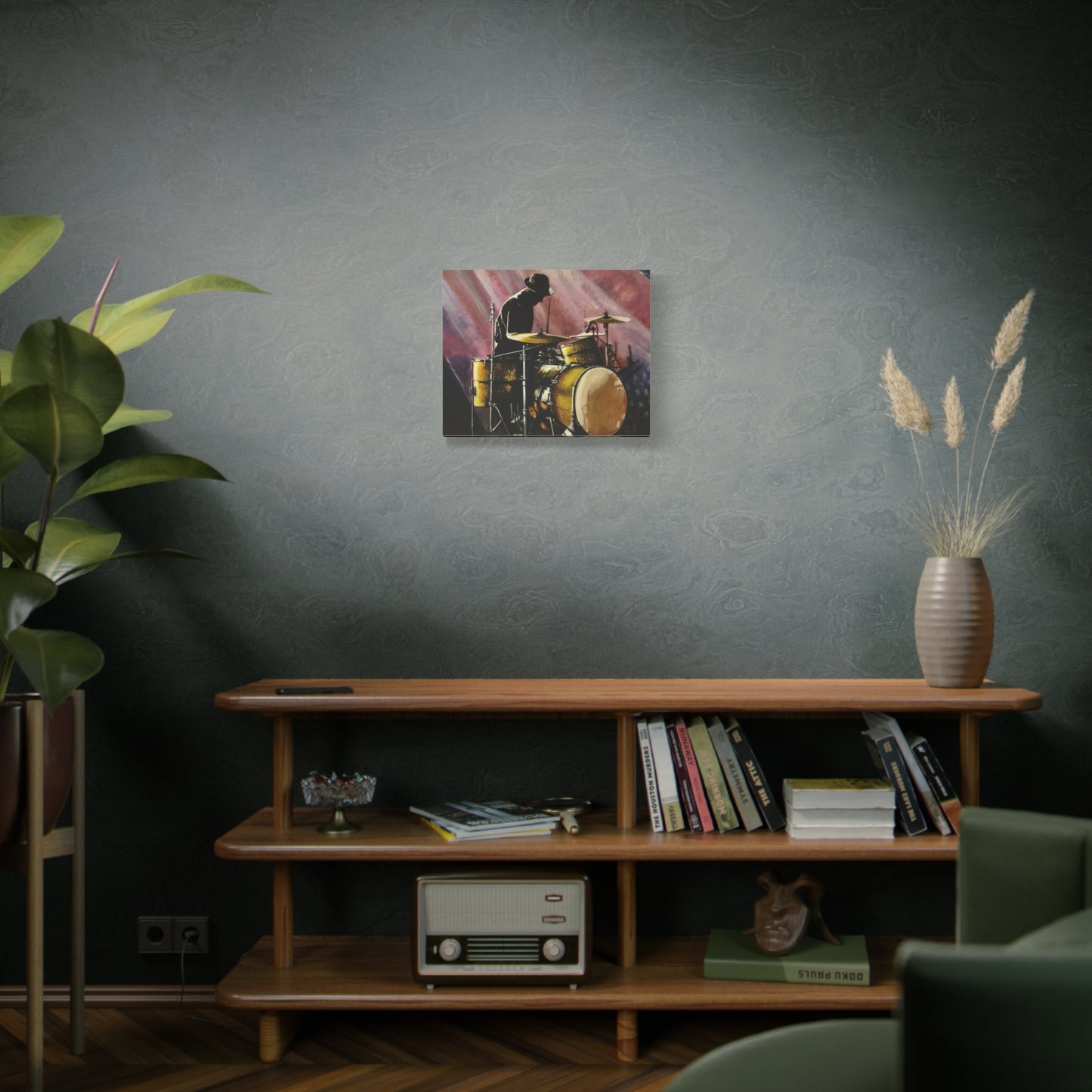 Matte Canvas, Stretched, 1.25", Drummer, Artwork, Soul Music Collection