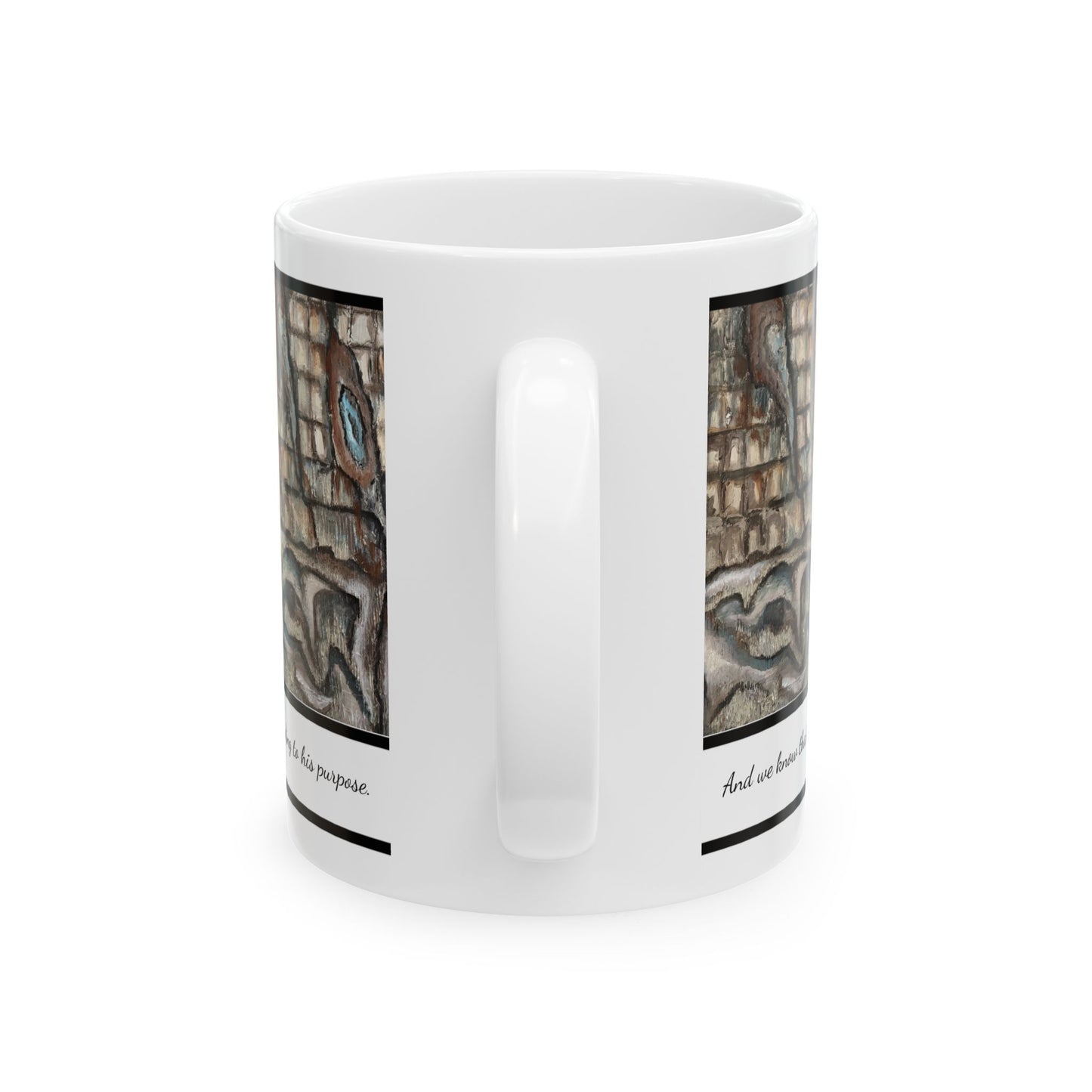 Ceramic Mug, (11oz, 15oz), Designer Series, Bible Verse, Abstract Creek Bed, FrediFreds Home Collection