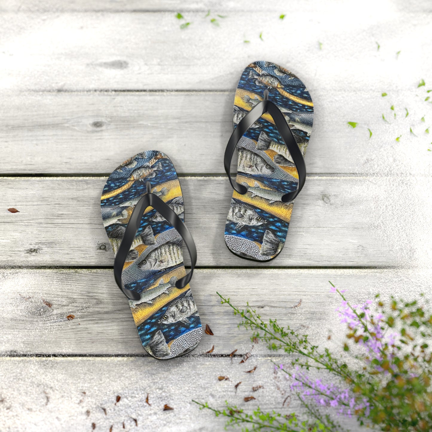 Flip Flops, Honey Hole, Fishing, FrediFreds Home Collection