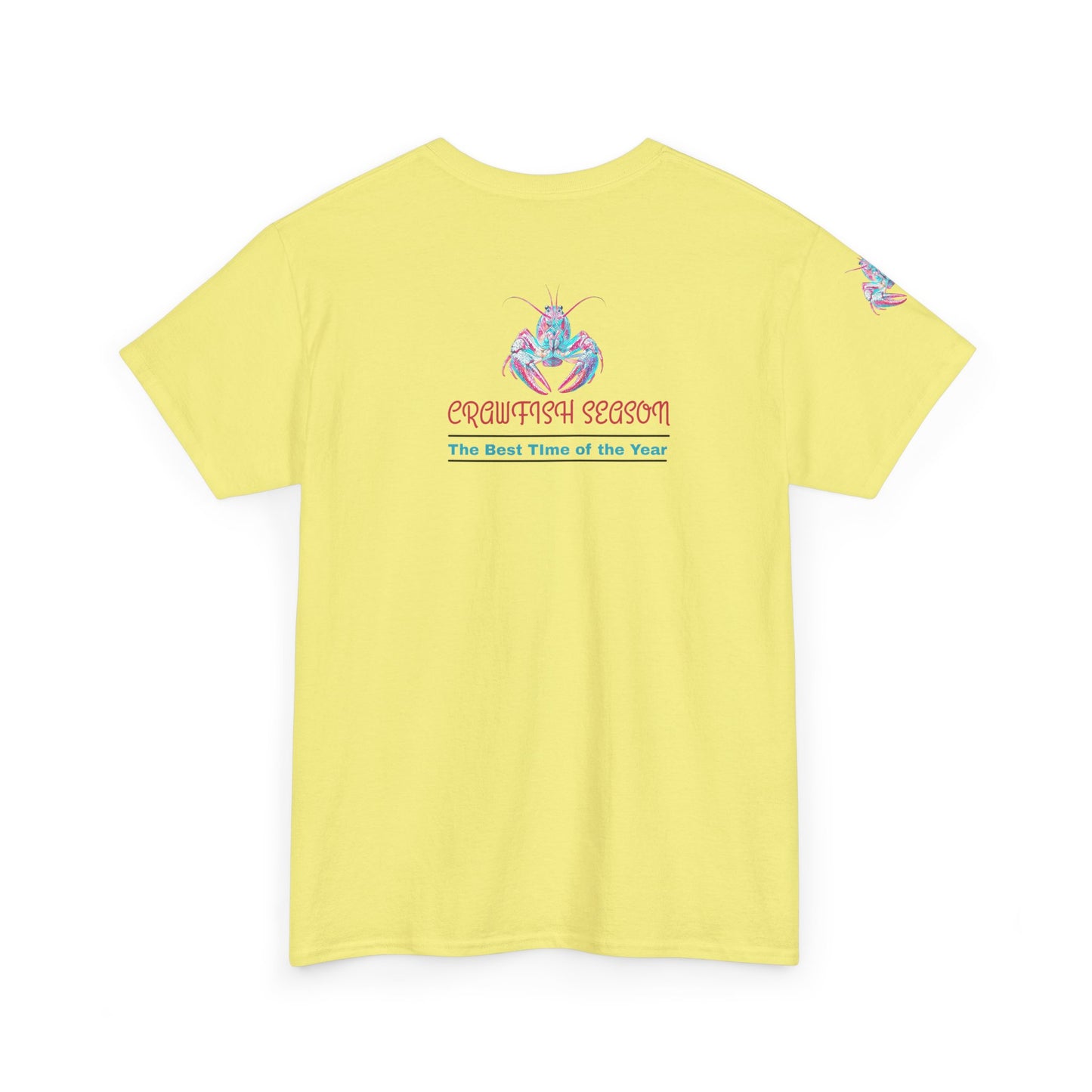 Unisex Heavy Cotton Tee, Abstract Girly Girl's Crawfish Season, Life on the Bayou Collection