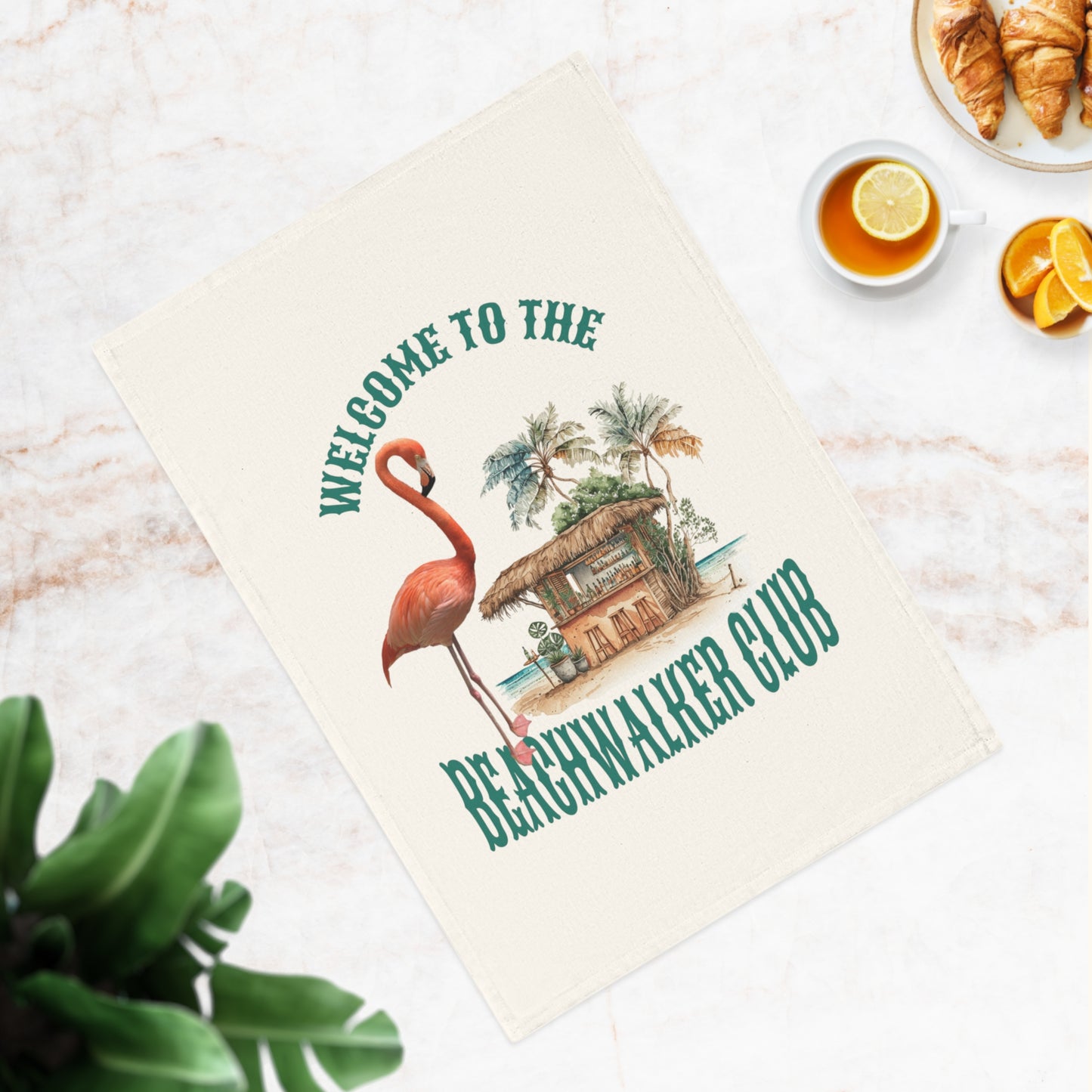 Cotton Tea Towel, Beachwalker Club Collection