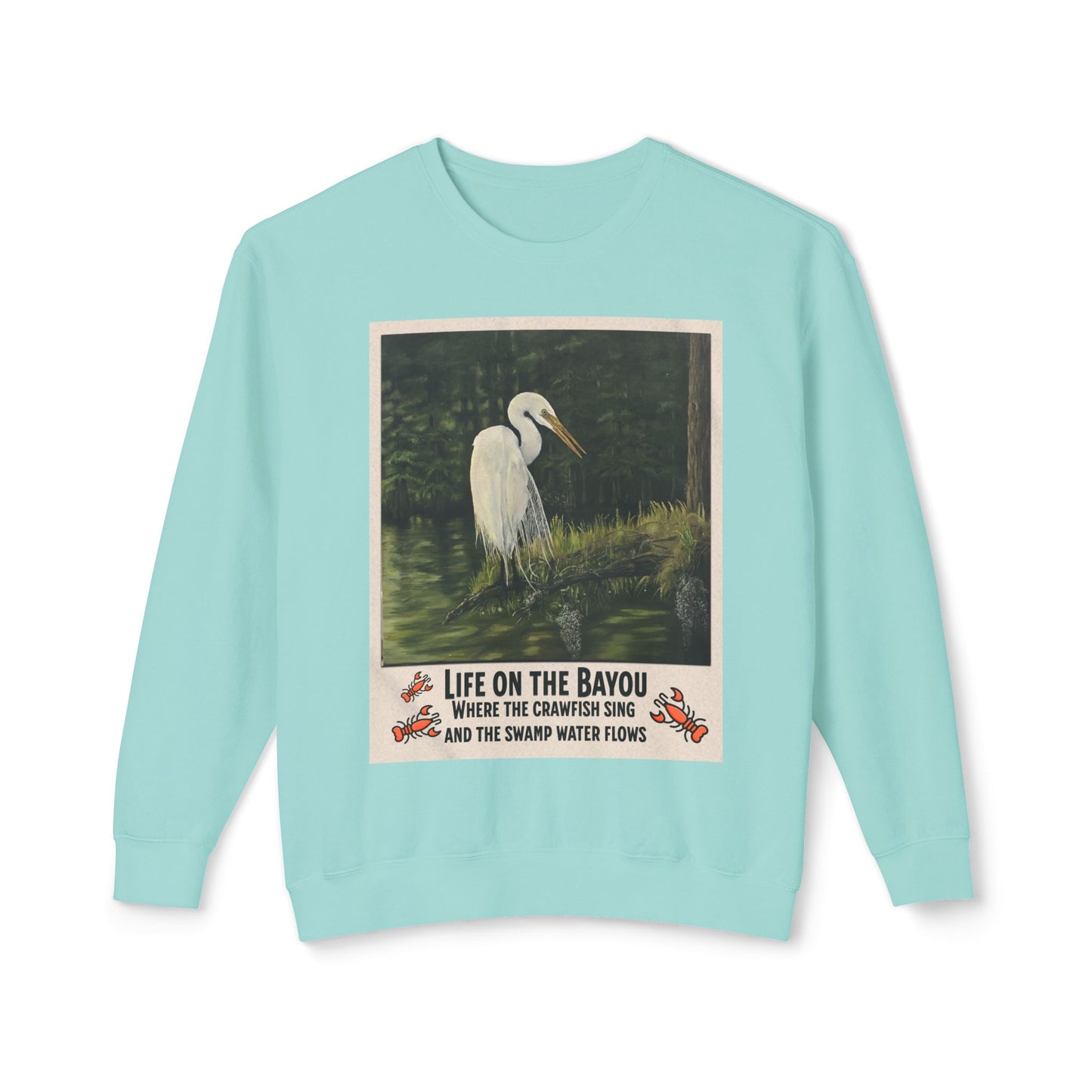 Unisex Lightweight Crewneck Sweatshirt, Life on the Bayou