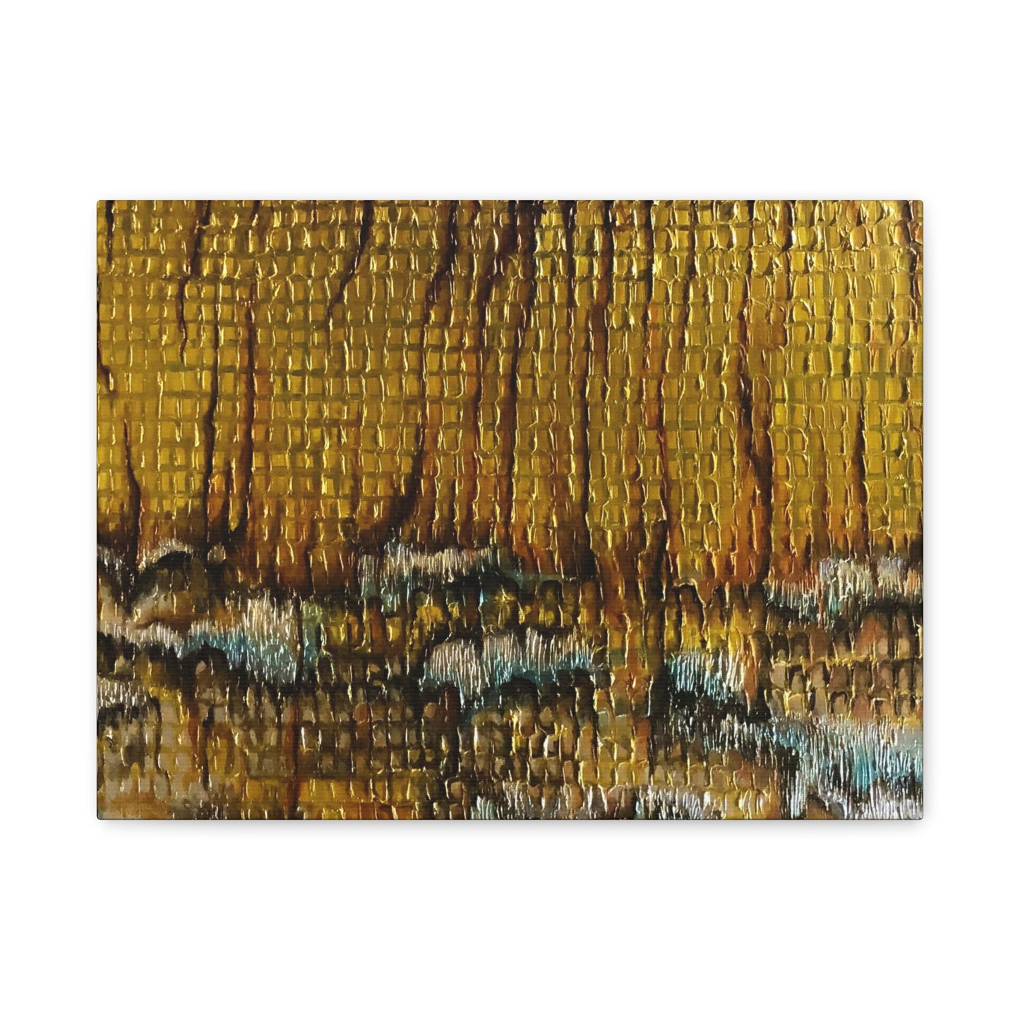 Matte Canvas, Stretched, 1.25", Gold Patina, Artwork, FrediFreds Home Collection