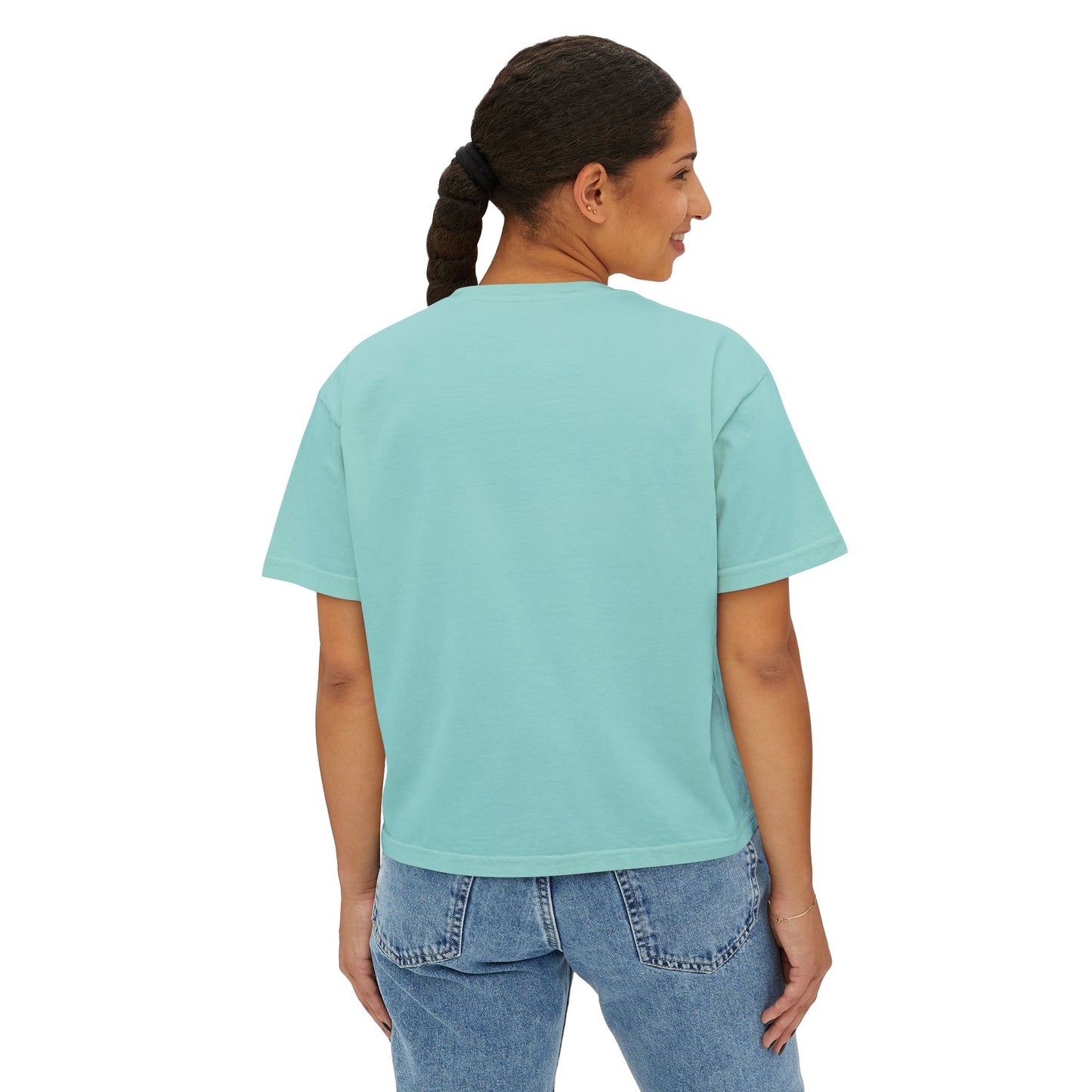 Women's Boxy Tee, Sunflowers, Fields, Nature, Pollinator, Artsy, FrediFred Home Collection