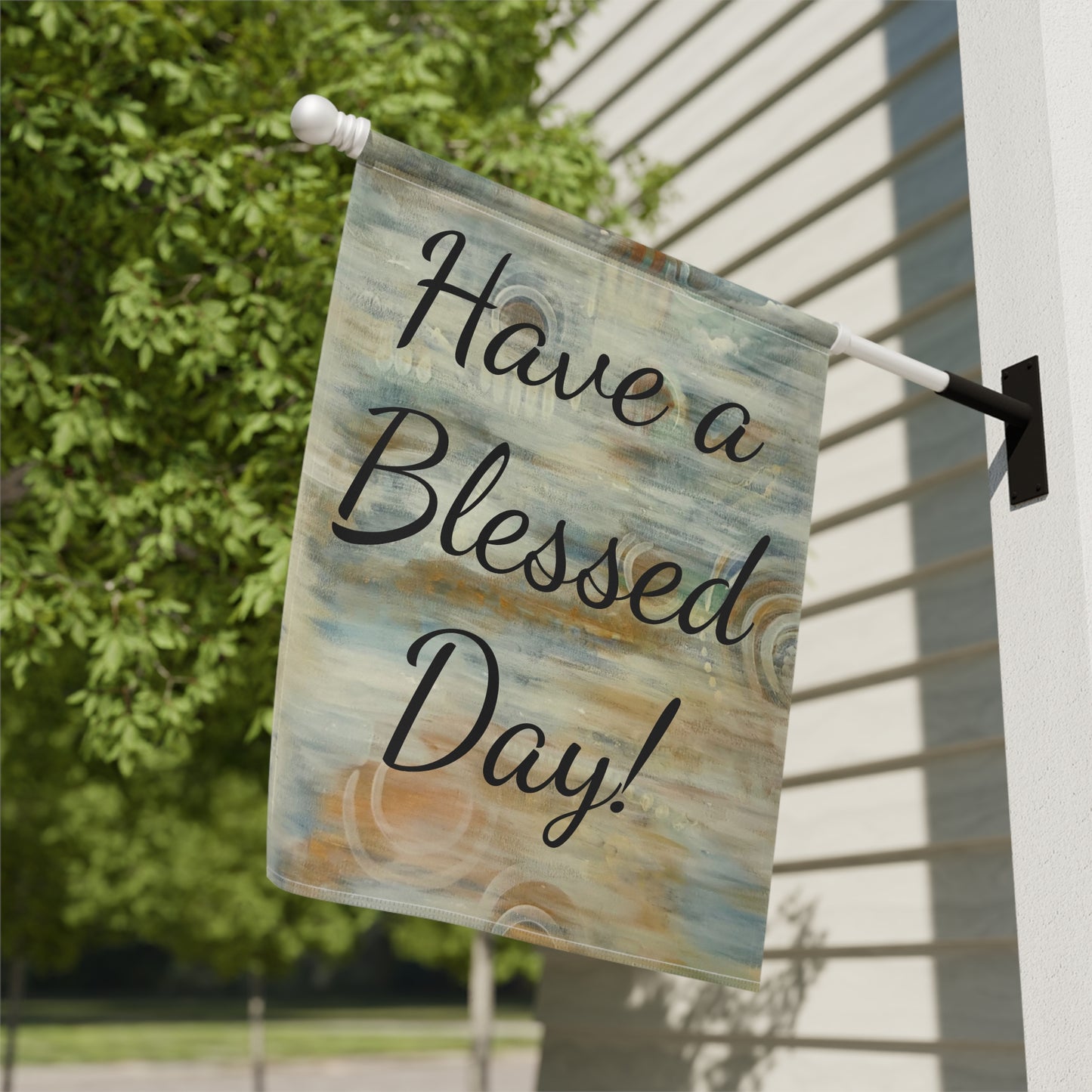 Garden & House Banner, Have a Blessed Day, FrediFreds Home Collection