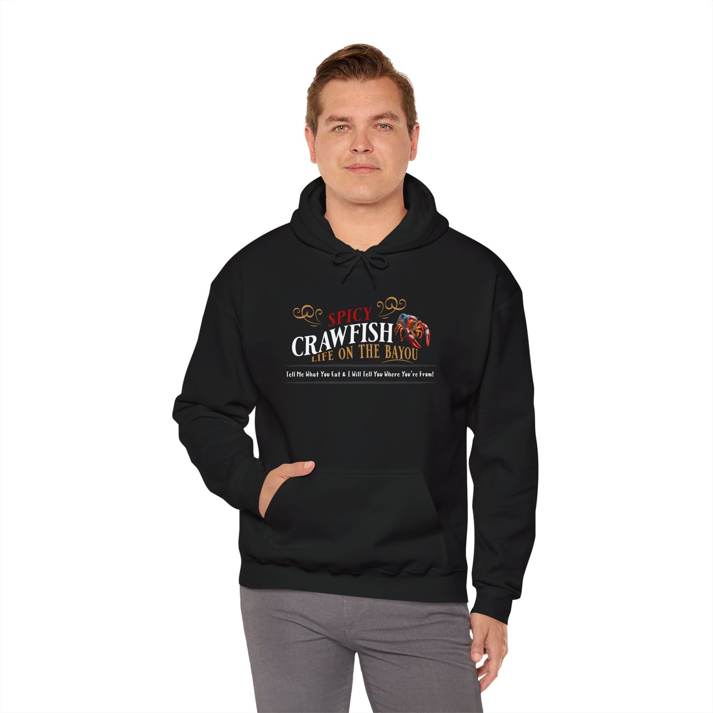 Unisex Heavy Blend™ Hooded Sweatshirt, Spicy Crawfish, Life on the Bayou, Life on the Bayou Collection