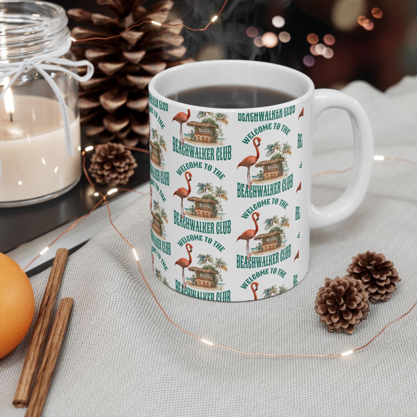 Ceramic Mug, (11oz, 15oz), Coastal, Beachwalker Club Collection