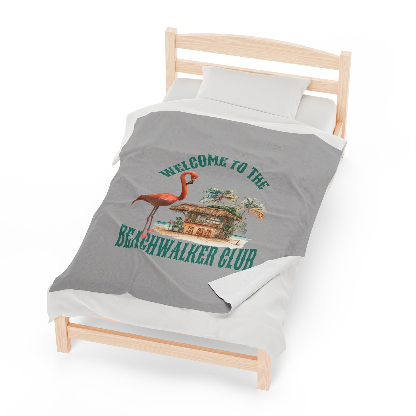 Velveteen Plush"Beachwalker Club" Blanket, Snuggling Cover for Home or Travel, Beachwalker Club Collection