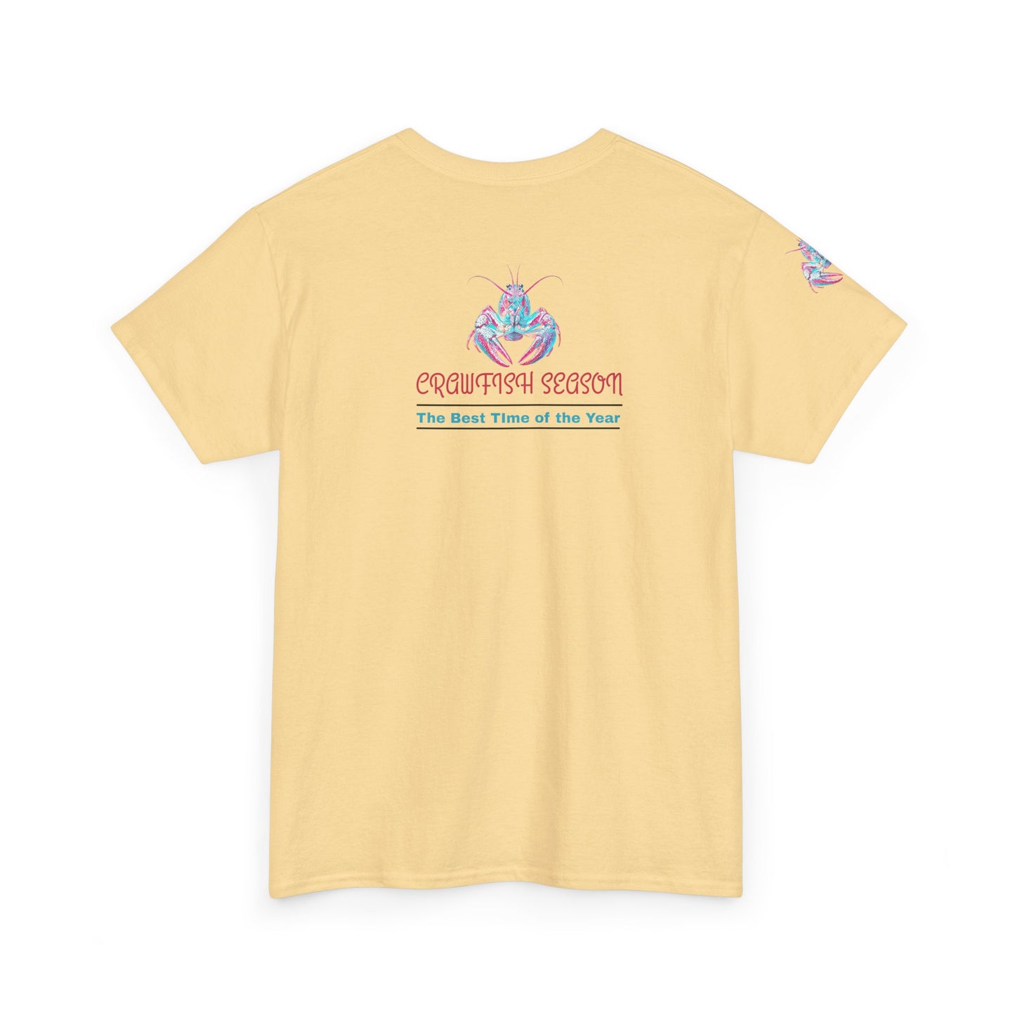 Unisex Heavy Cotton Tee, Abstract Girly Girl's Crawfish Season, Life on the Bayou Collection