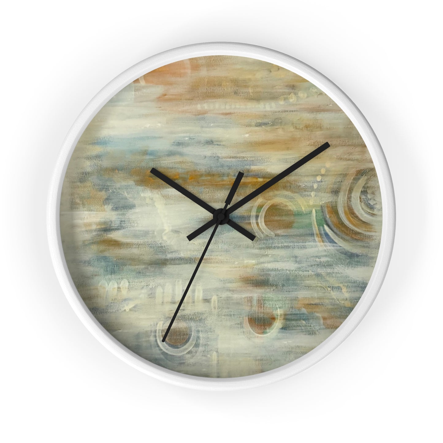 Wall Clock, Abstract Neutrals, FrediFreds Home Collection