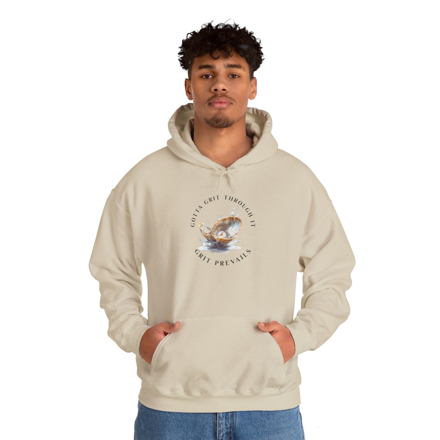 Unisex Heavy Blend™ Hooded Sweatshirt, Grit Prevails, Gotta Grit Through It Collection
