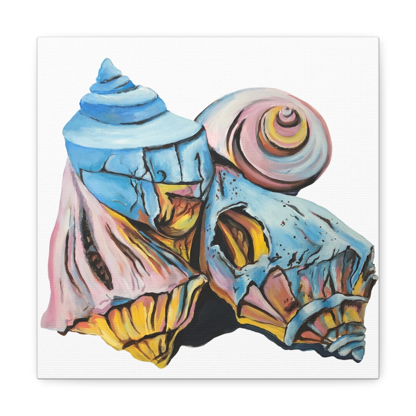 Canvas Gallery Wraps, Artsy Beach Shells, Beachwalker Club Collection