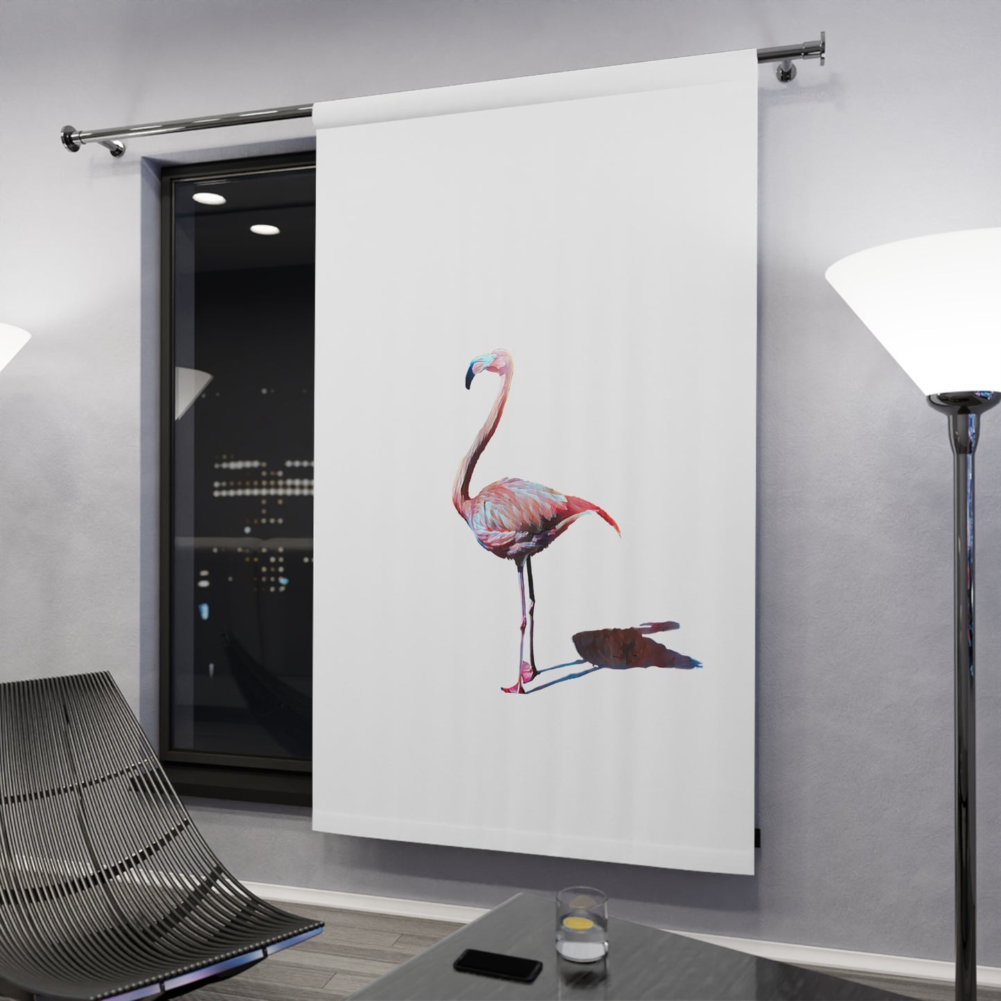 Window Curtains (1 Piece), Flamingo, Beachwalker Club Collection