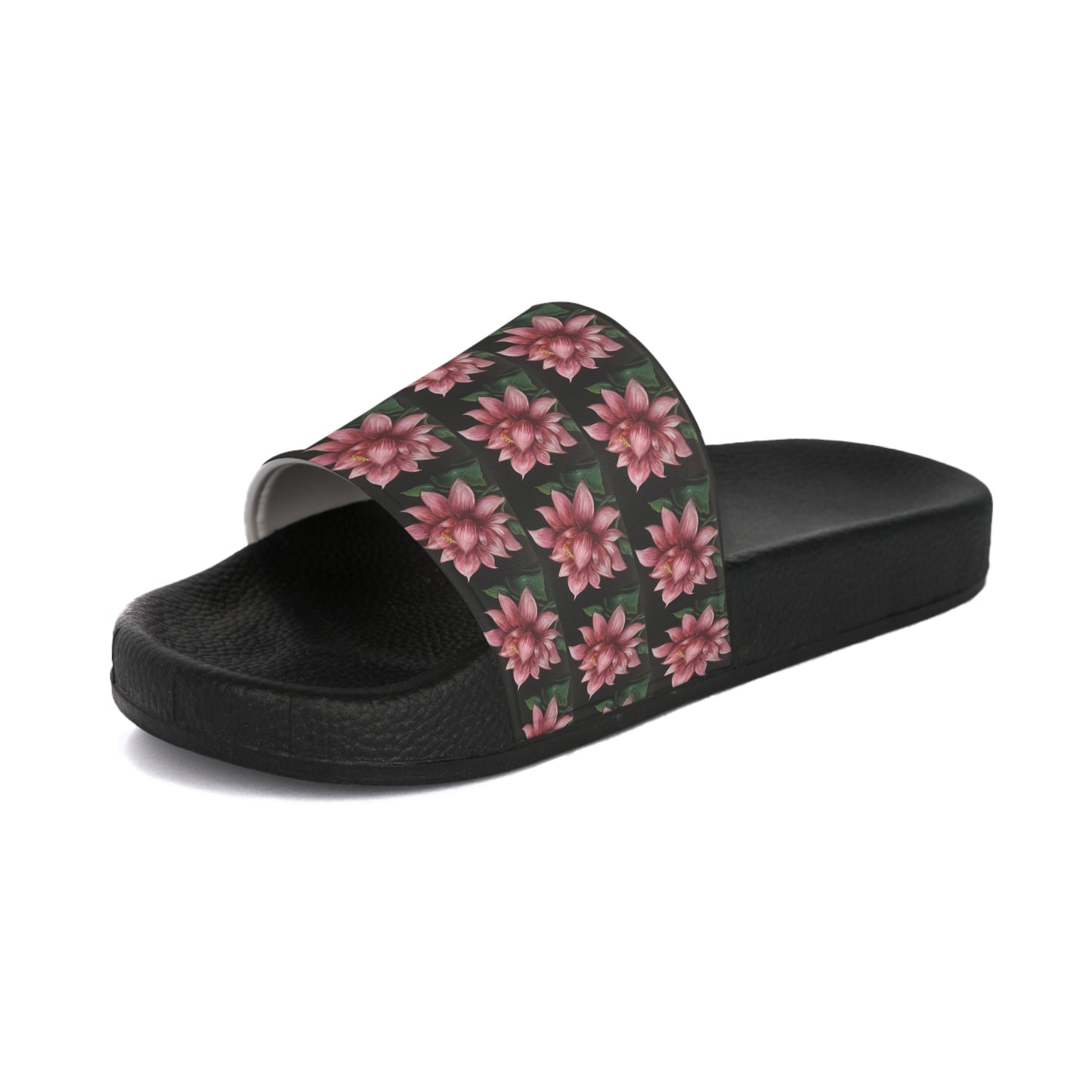 Women's Slide Sandals, Lotus, Tranquility, Artwork, FrediFreds Home Collection