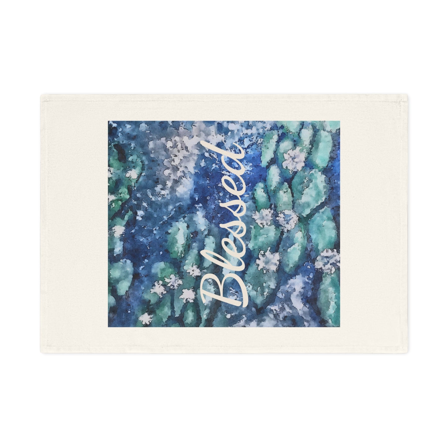 Cotton Tea Towel, Water Lilies, Blessed, FrediFreds Home Collection