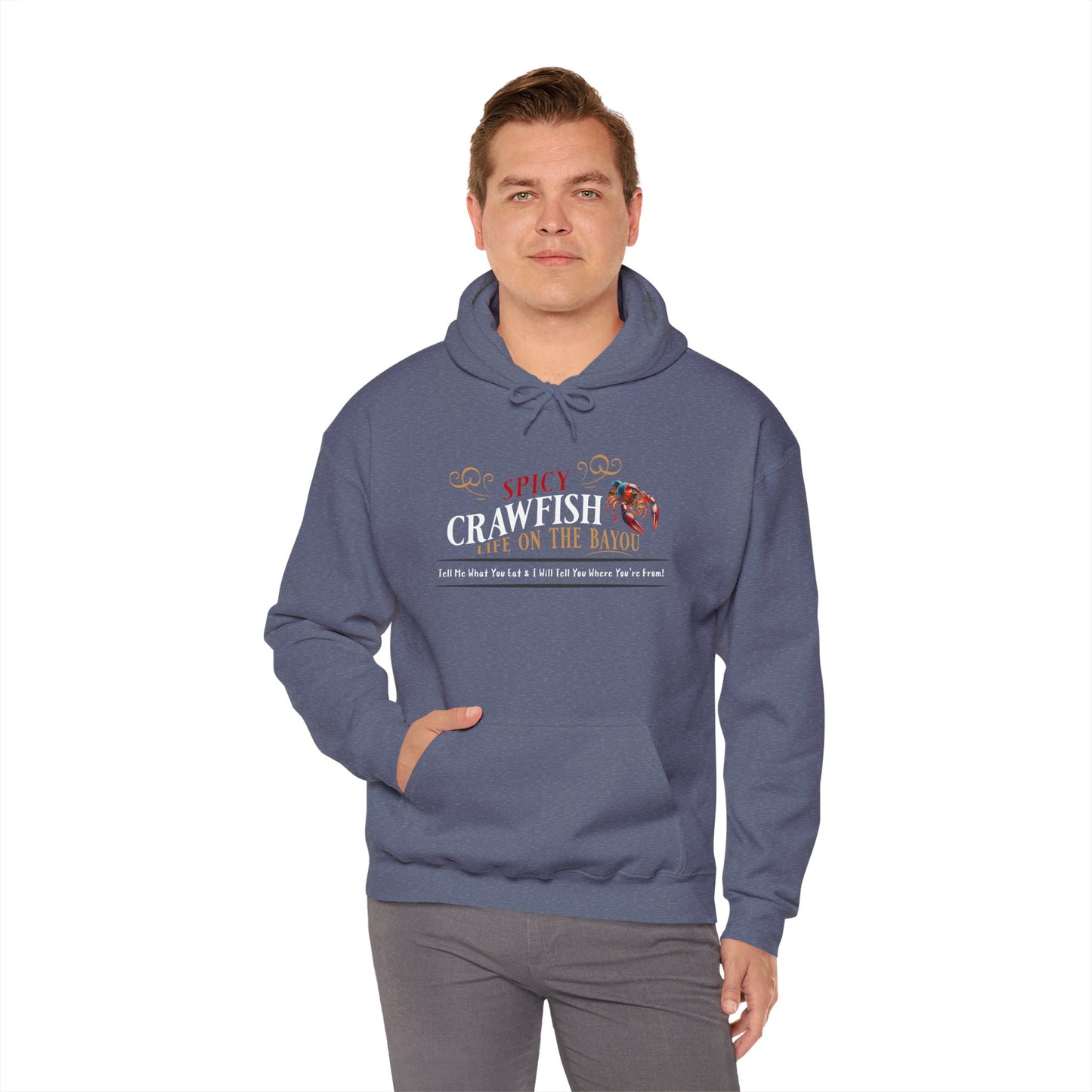Unisex Heavy Blend™ Hooded Sweatshirt, Spicy Crawfish, Life on the Bayou, Life on the Bayou Collection