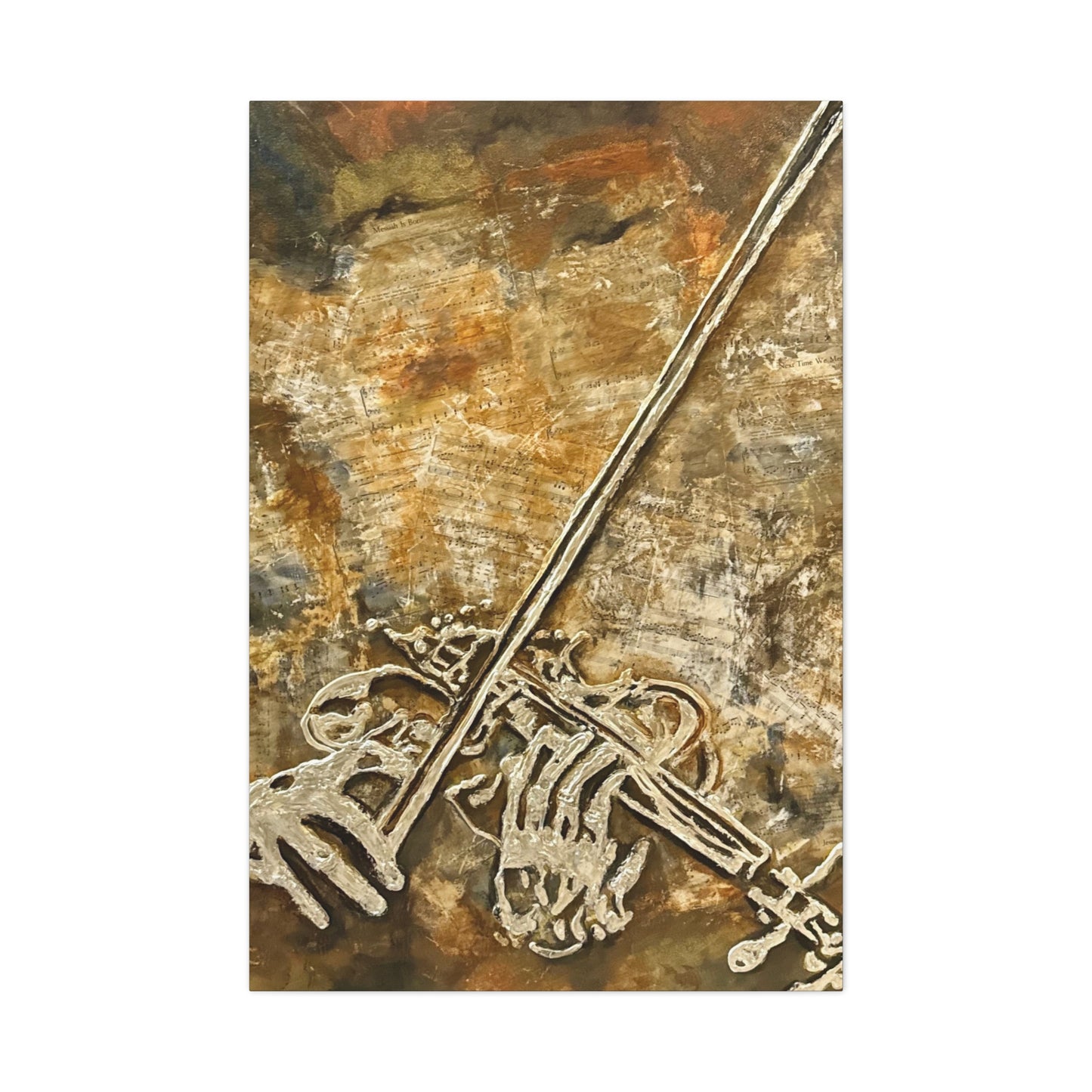 Matte Canvas, Stretched, 1.25", Voila Violin, Orchestra, Artwork, Soul Music Collection