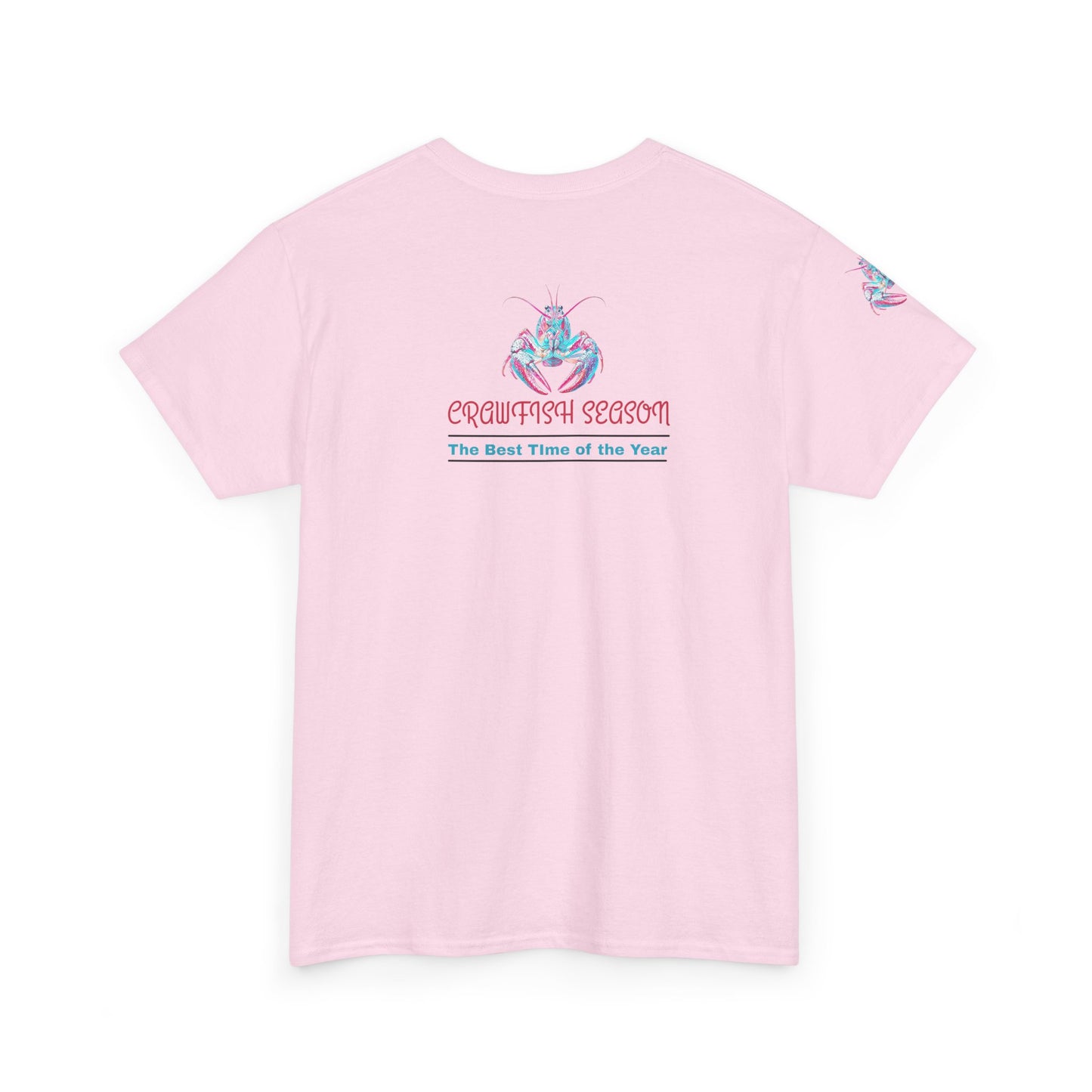 Unisex Heavy Cotton Tee, Abstract Girly Girl's Crawfish Season, Life on the Bayou Collection