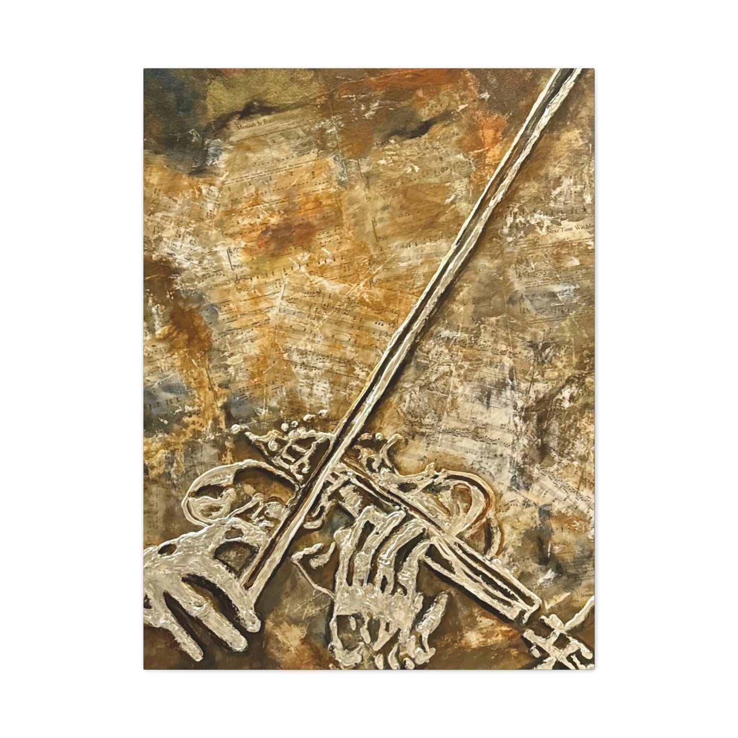 Matte Canvas, Stretched, 1.25", Voila Violin, Orchestra, Artwork, Soul Music Collection