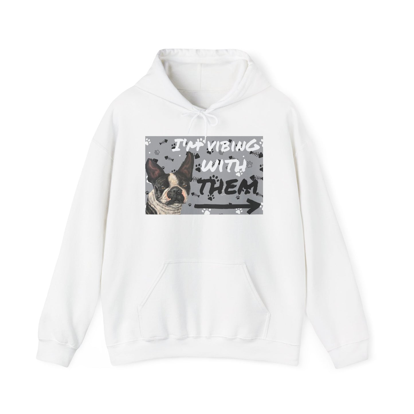 Unisex Heavy Blend™ Friendship Hooded Sweatshirt, I'm Vibing with Them, Max Loves Pookie Collection