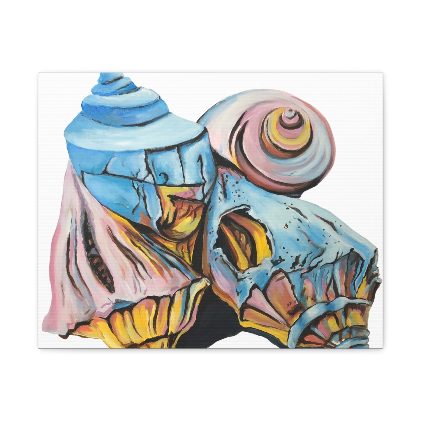 Canvas Gallery Wraps, Artsy Beach Shells, Beachwalker Club Collection