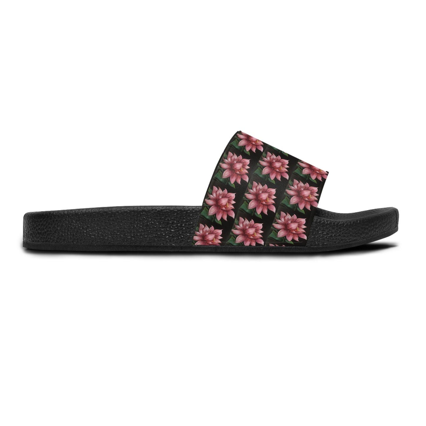 Women's Slide Sandals, Lotus, Tranquility, Artwork, FrediFreds Home Collection