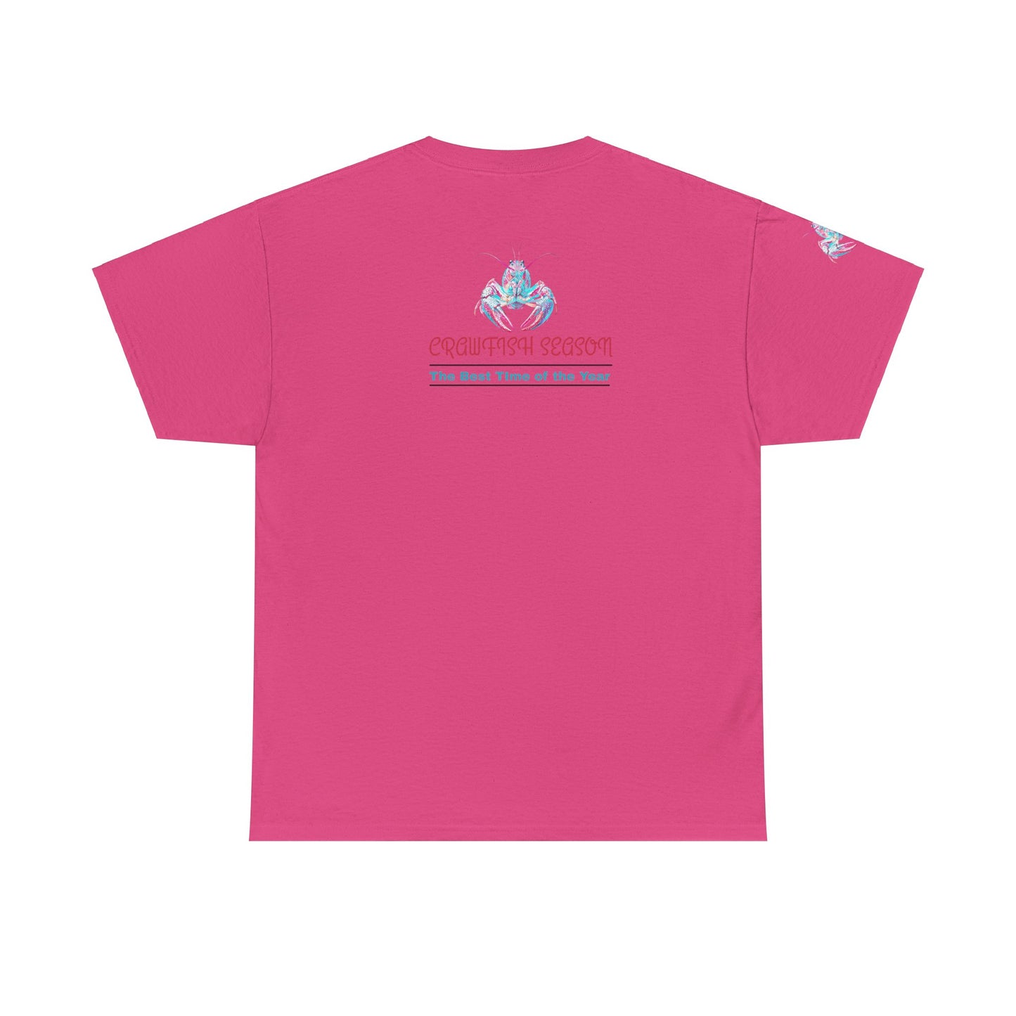 Unisex Heavy Cotton Tee, Abstract Girly Girl's Crawfish Season, Life on the Bayou Collection