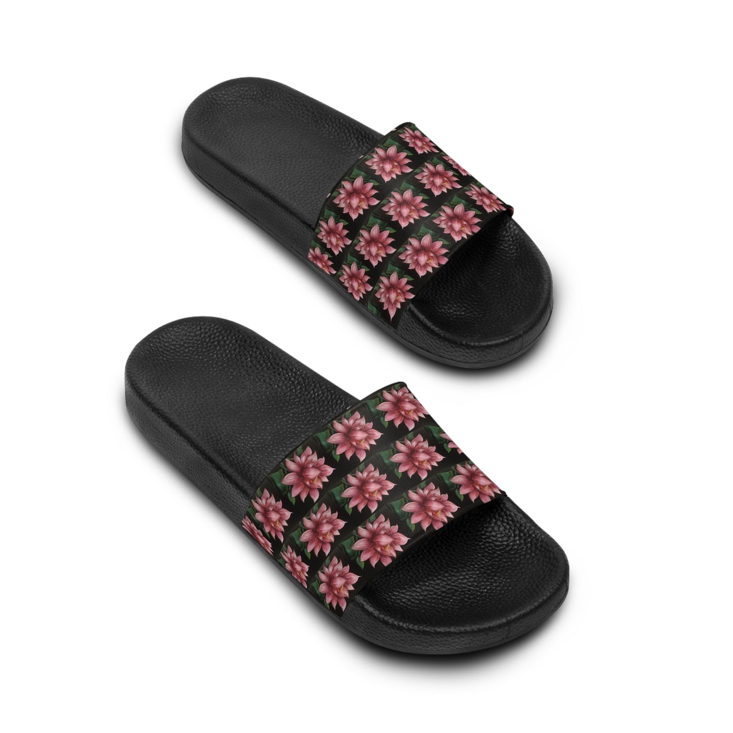 Women's Slide Sandals, Lotus, Tranquility, Artwork, FrediFreds Home Collection