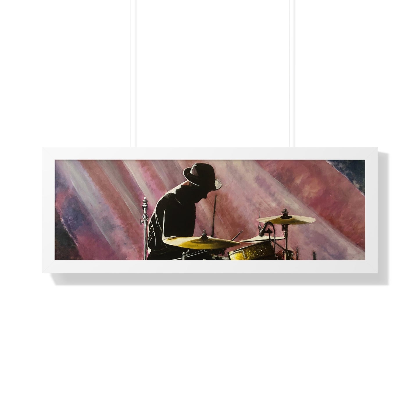 Framed Horizontal Poster, Drummer, Soul Music Collection