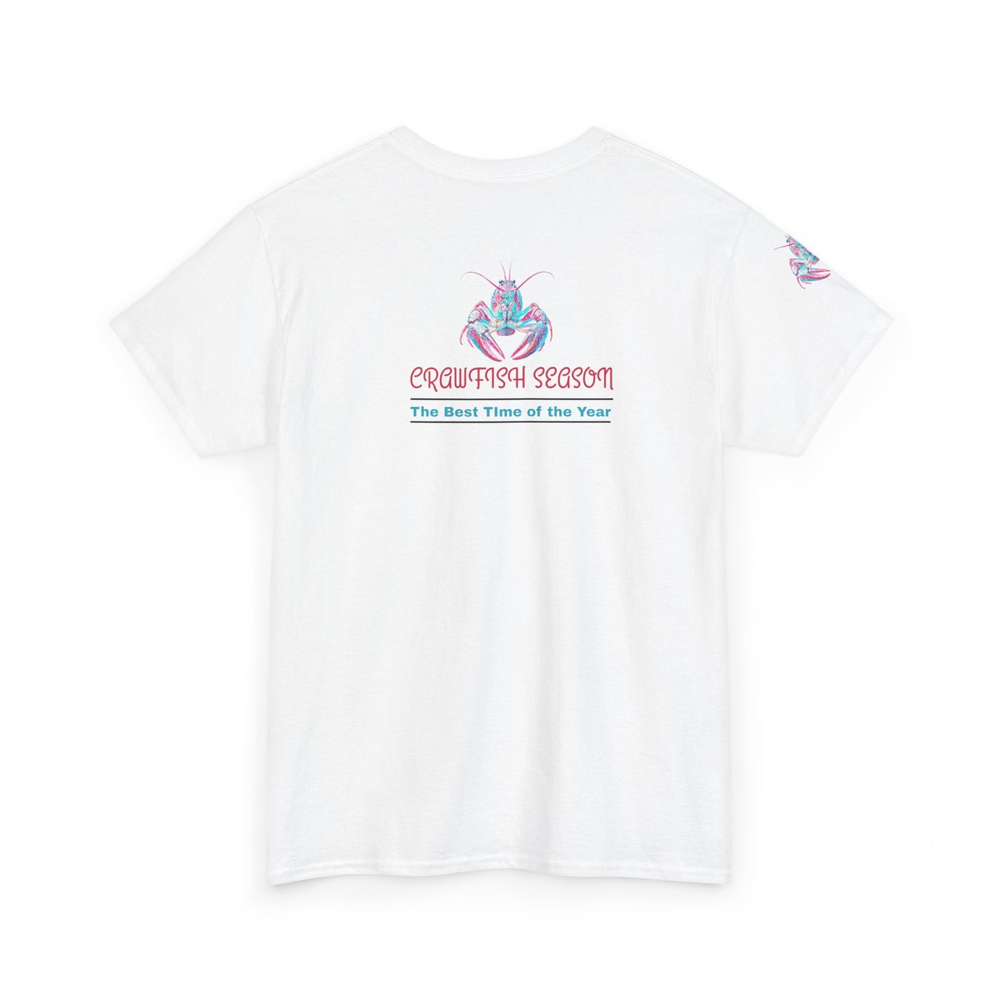 Unisex Heavy Cotton Tee, Abstract Girly Girl's Crawfish Season, Life on the Bayou Collection