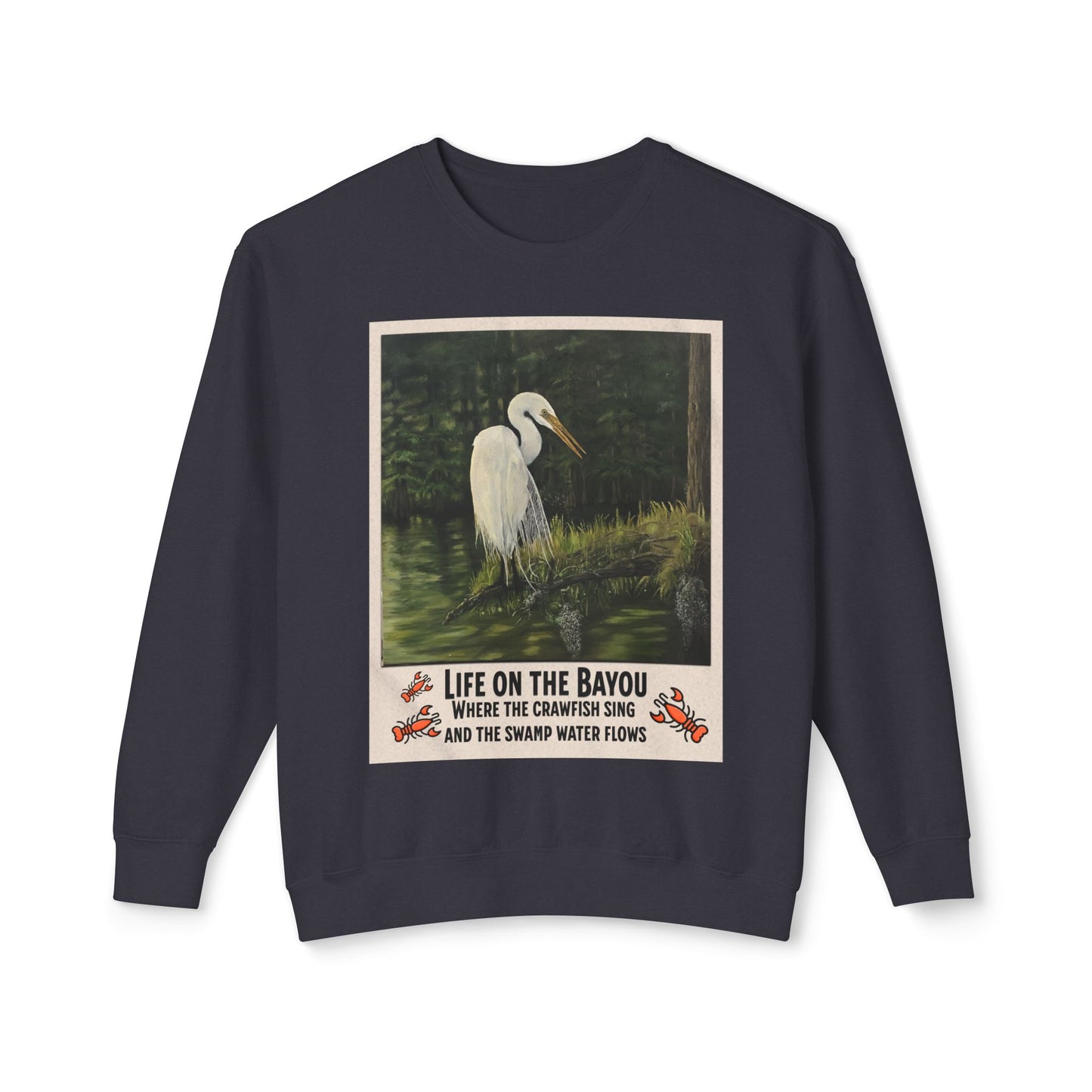 Unisex Lightweight Crewneck Sweatshirt, Life on the Bayou