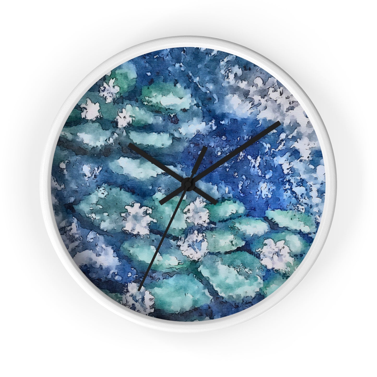 Wall Clock, Water Lilies, FrediFreds Home Collections