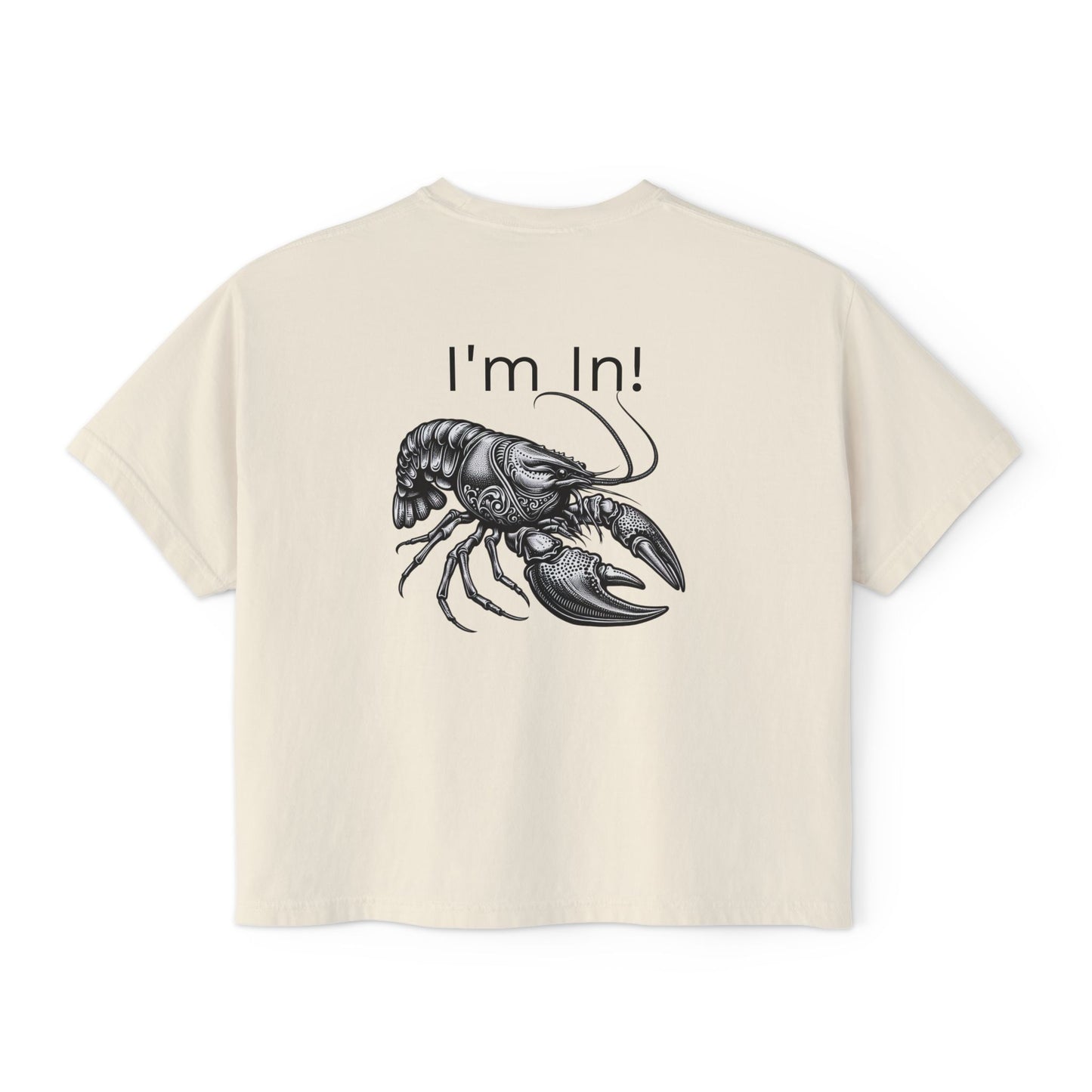 Women's Boxy Tee, It's That Time of The Year, Crawfish Season, Life on the Bayou Collection