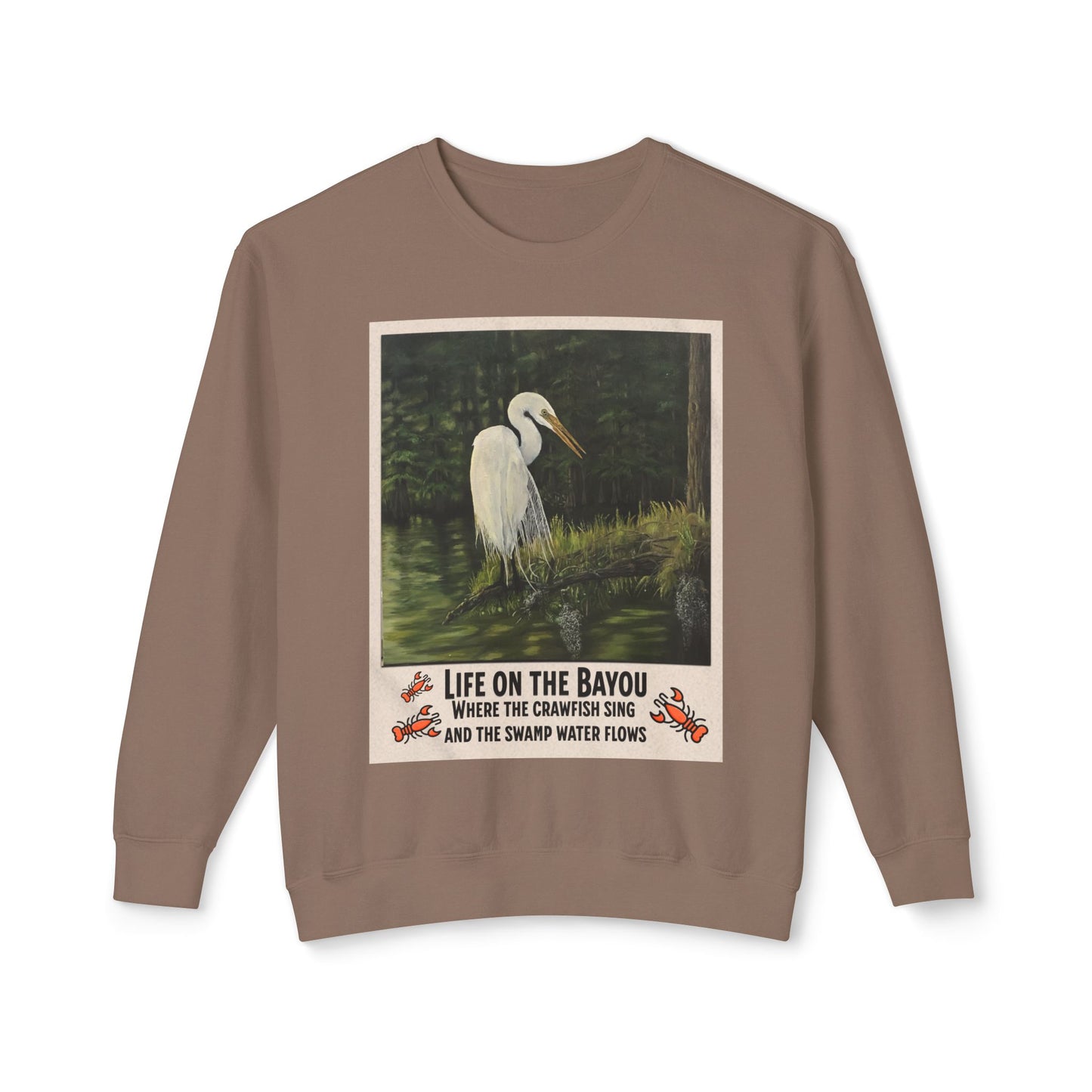 Unisex Lightweight Crewneck Sweatshirt, Life on the Bayou
