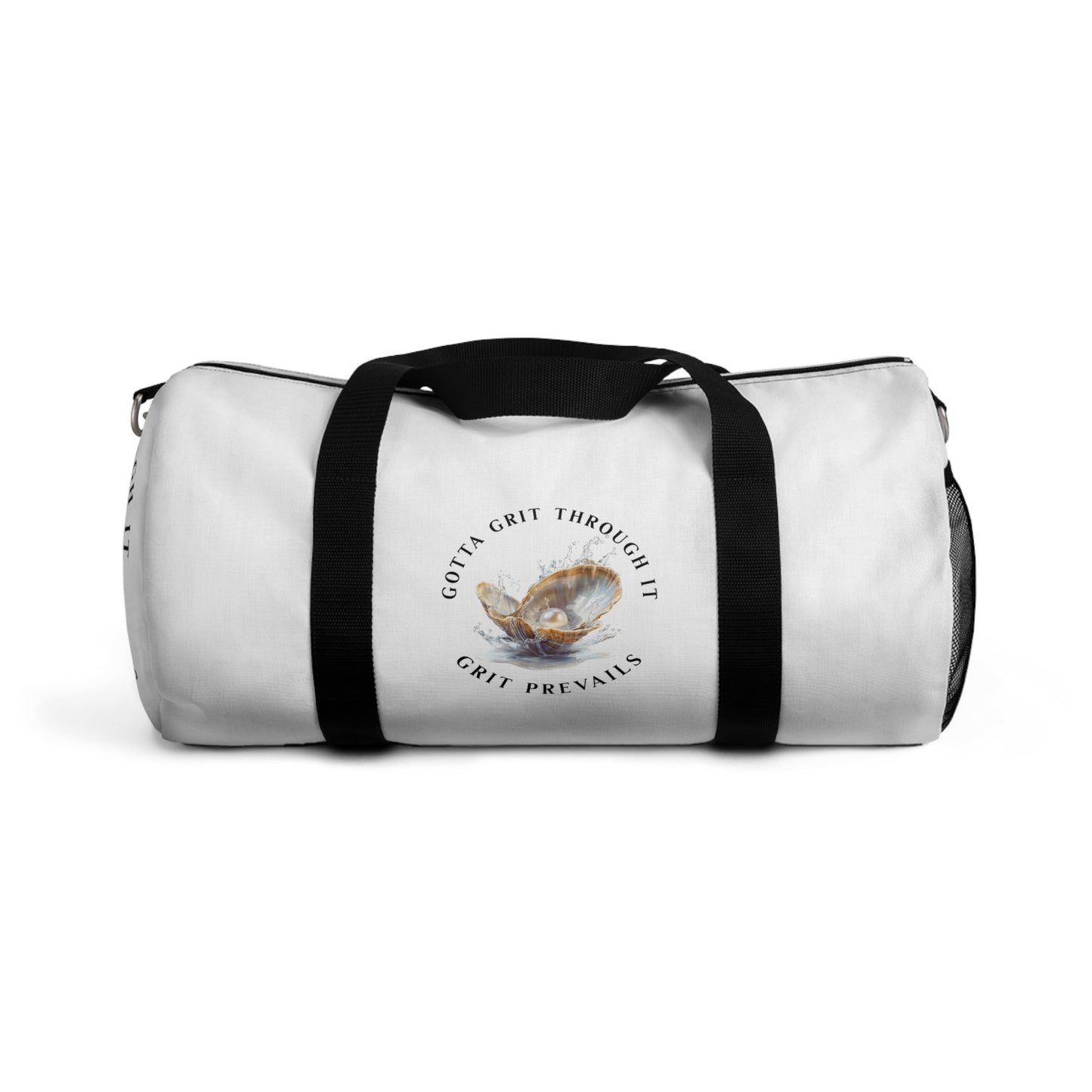 Duffel Bag With Print Design "Grit Prevails", Gotta Grit Through it Collection