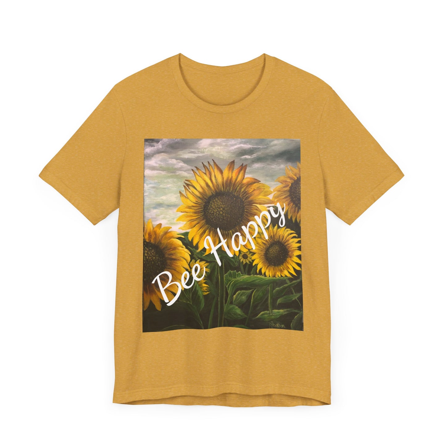 Unisex Jersey Short Sleeve Tee, Sunflowers, FrediFreds Home Collection