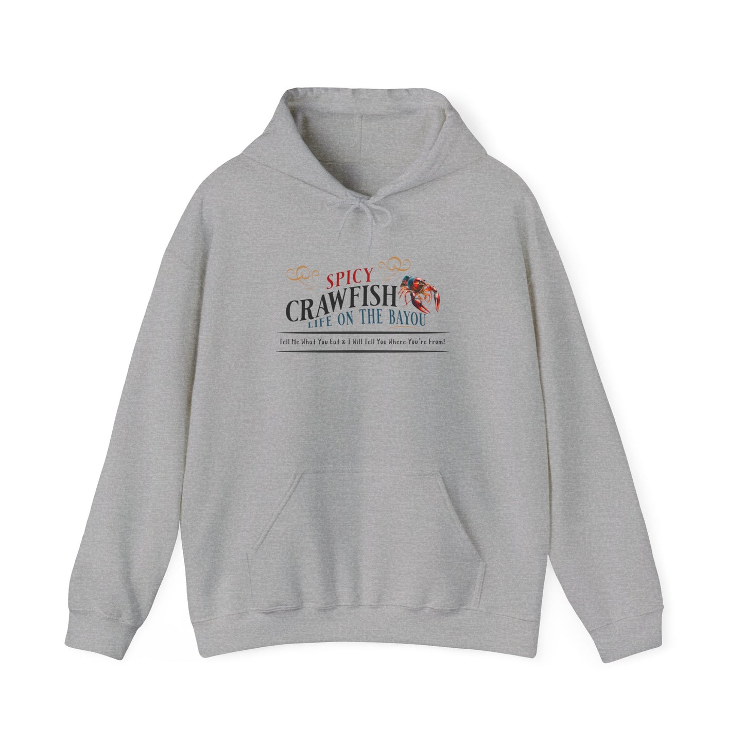 Unisex Heavy Blend™ Hooded Sweatshirt, Spicy Crawfish, Life on the Bayou, Life on the Bayou Collection