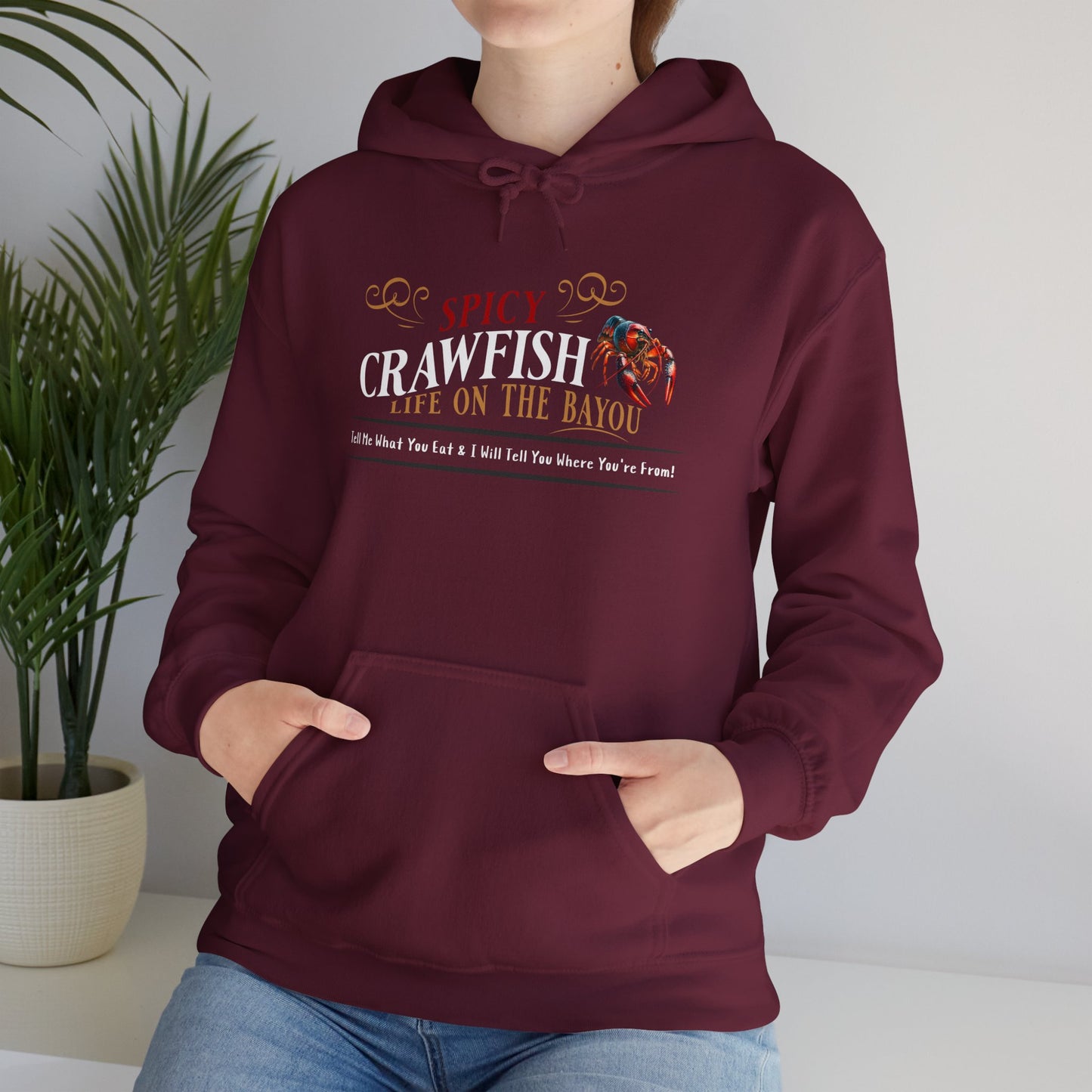 Unisex Heavy Blend™ Hooded Sweatshirt, Spicy Crawfish, Life on the Bayou, Life on the Bayou Collection