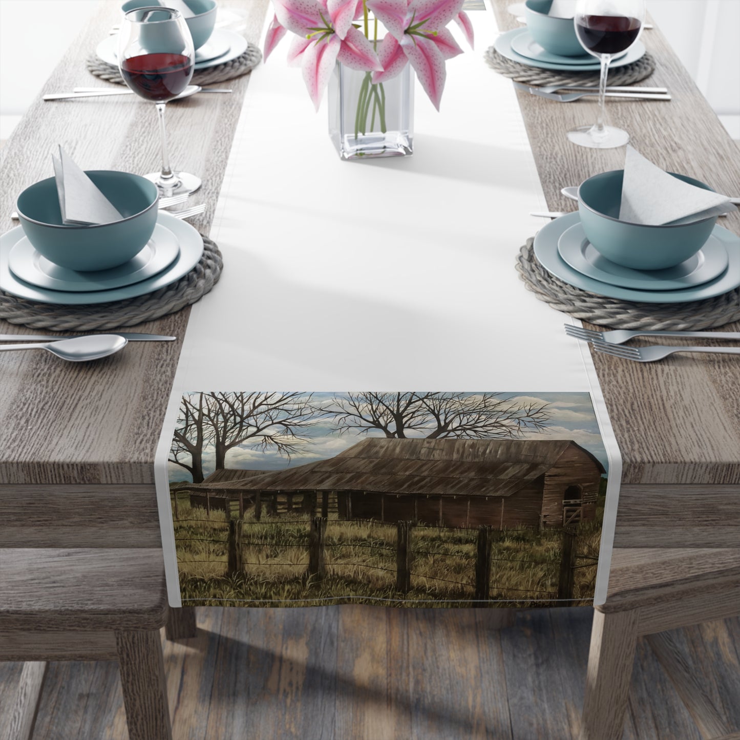 Table Runner (Cotton, Poly), Ole' Homeplace, FrediFreds Home Collection