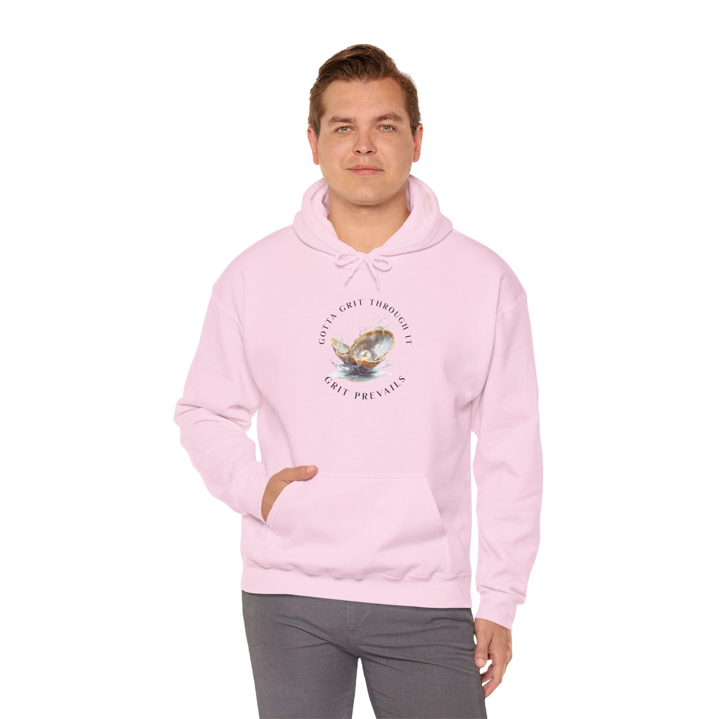 Unisex Heavy Blend™ Hooded Sweatshirt, Grit Prevails, Gotta Grit Through It Collection