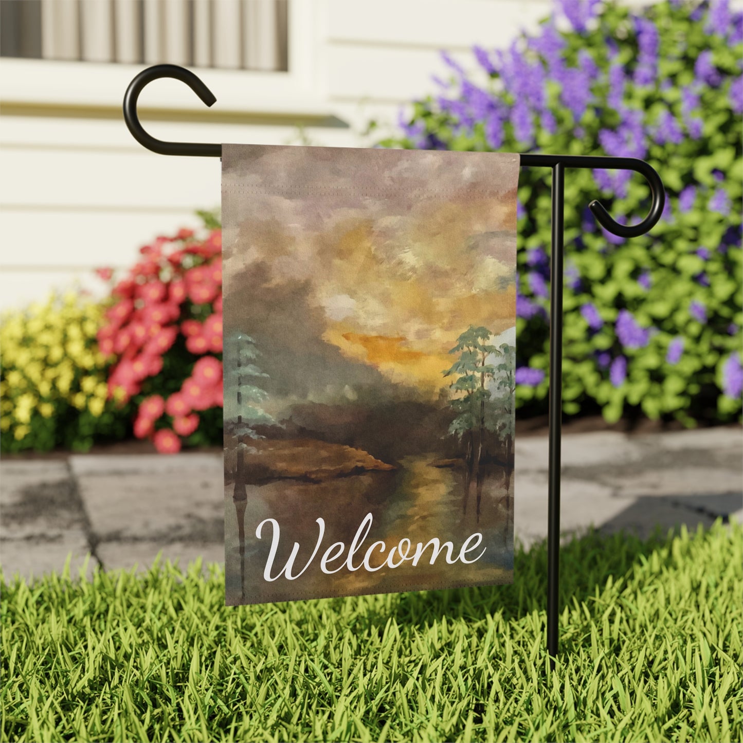 Garden & House Banner, Moon Lake, FrediFreds Home Collection
