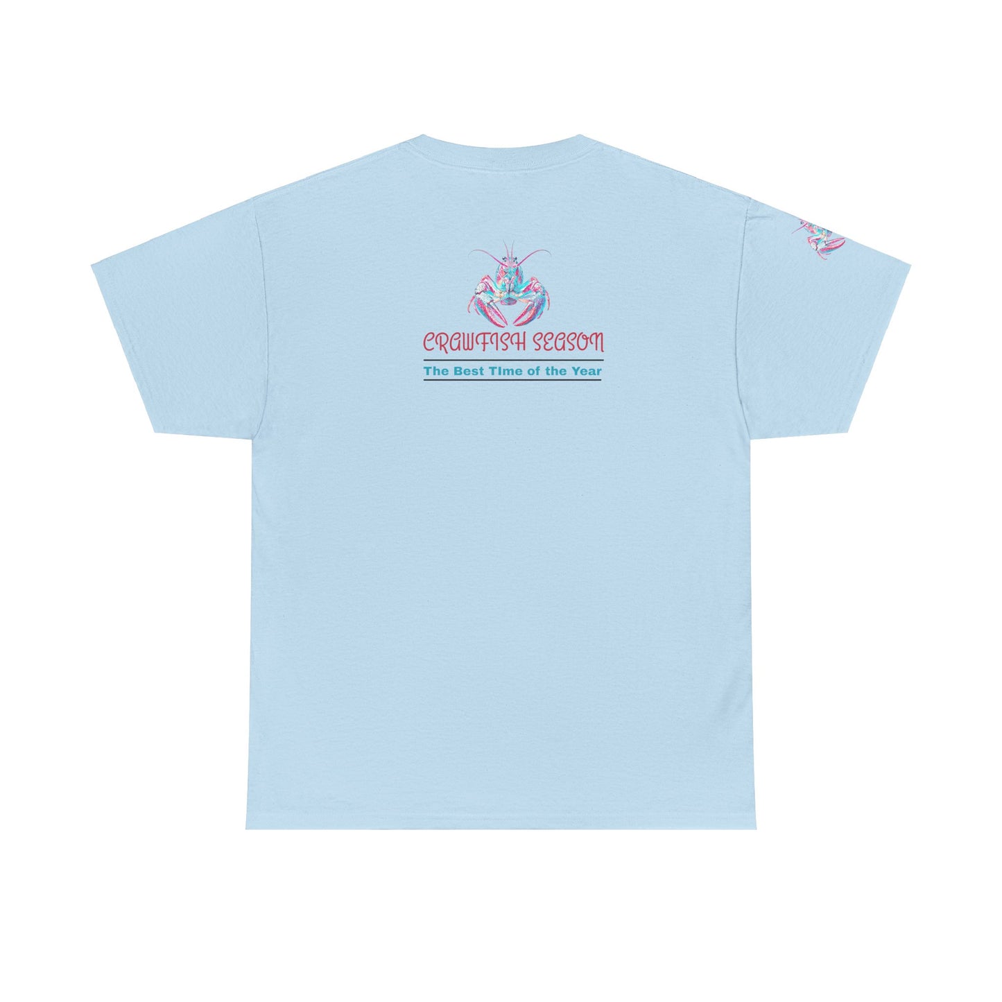 Unisex Heavy Cotton Tee, Abstract Girly Girl's Crawfish Season, Life on the Bayou Collection