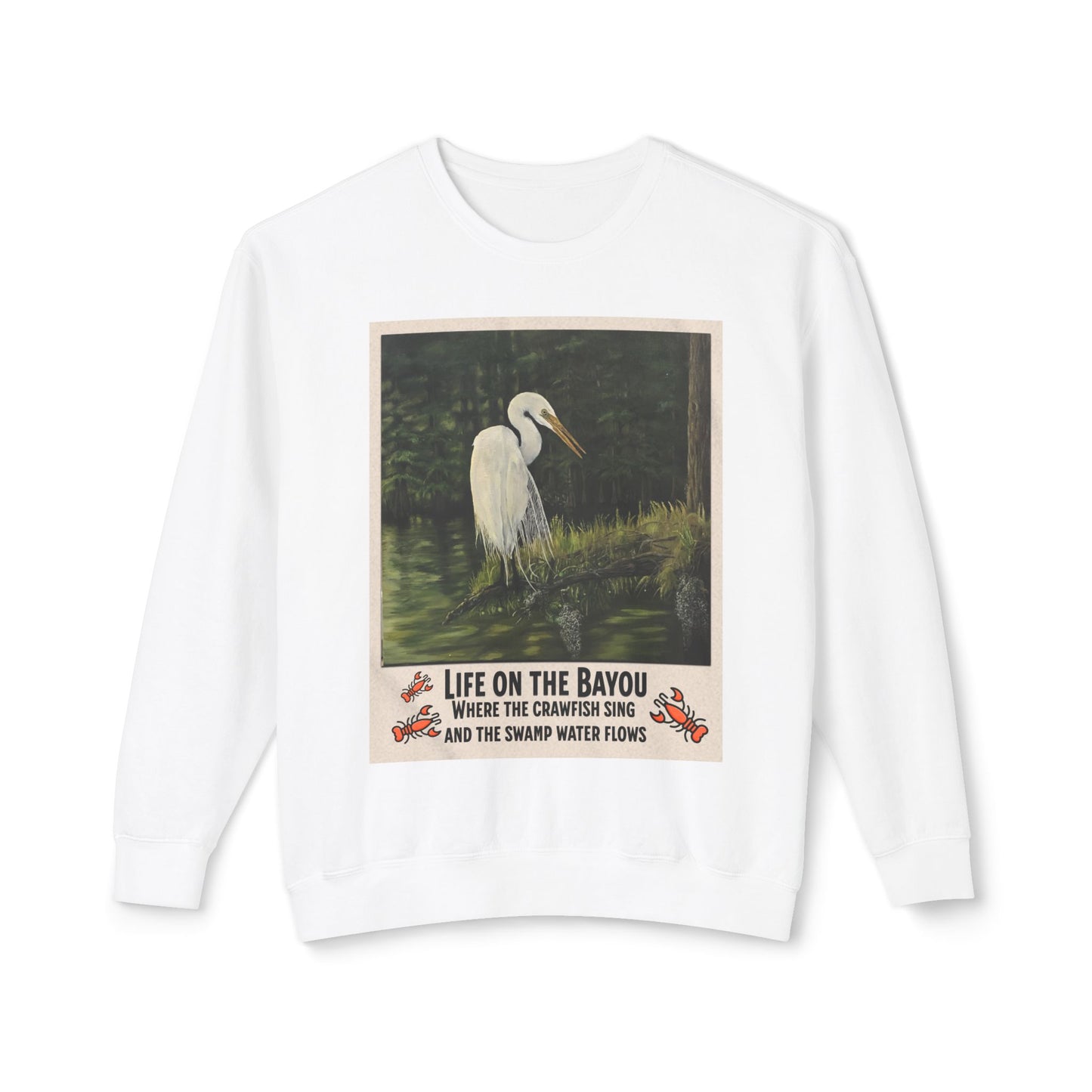 Unisex Lightweight Crewneck Sweatshirt, Life on the Bayou