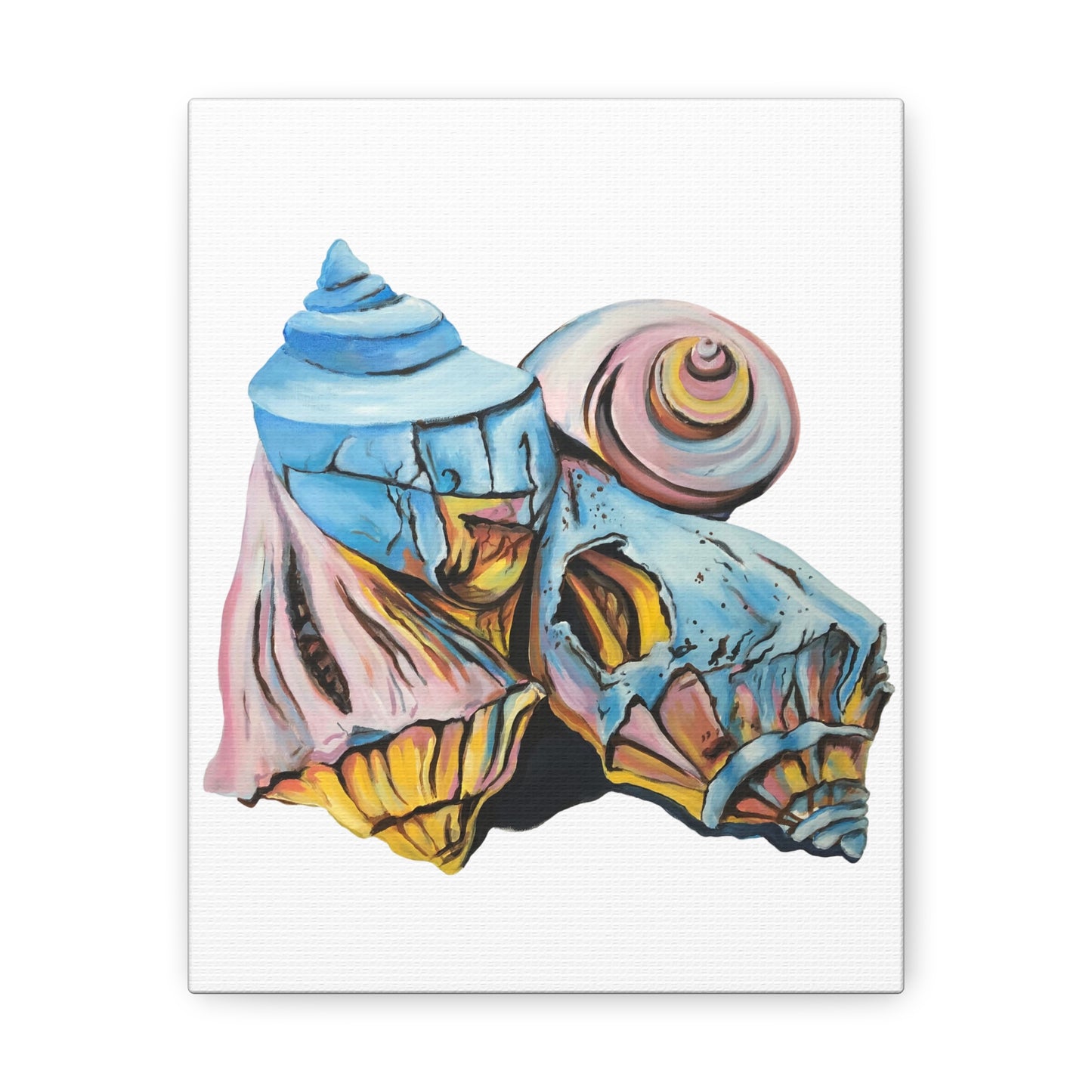 Canvas Gallery Wraps, Artsy Beach Shells, Beachwalker Club Collection