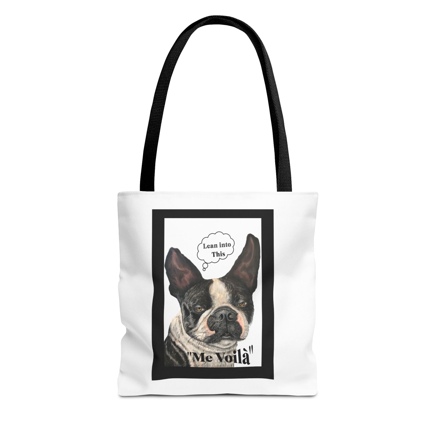 Tote Bag (AOP) "Lean on Me" Friendship Tote, Dog Humor, Max Loves Pookie Collection