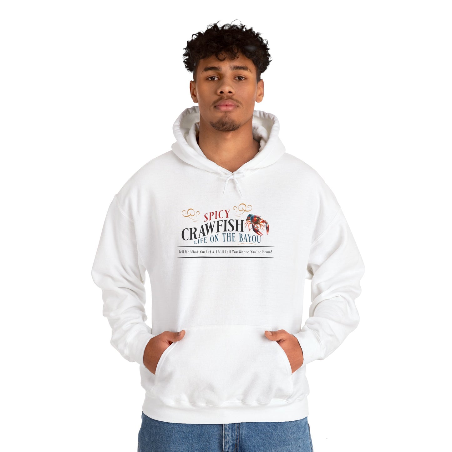 Unisex Heavy Blend™ Hooded Sweatshirt, Spicy Crawfish, Life on the Bayou, Life on the Bayou Collection