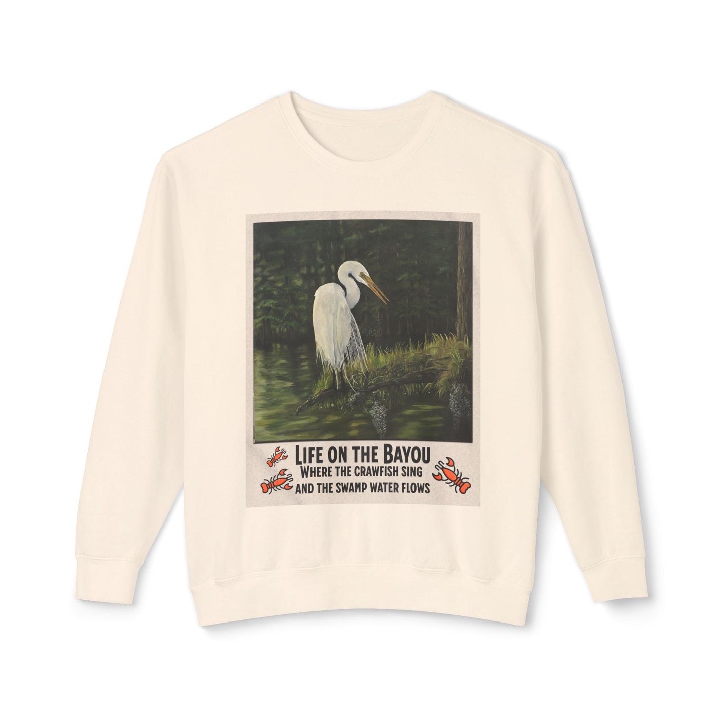 Unisex Lightweight Crewneck Sweatshirt, Life on the Bayou