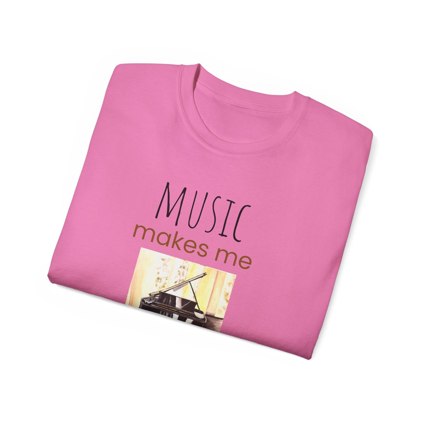 Unisex Ultra Cotton Tee, Music, Piano Artwork, Happy, Soul Music