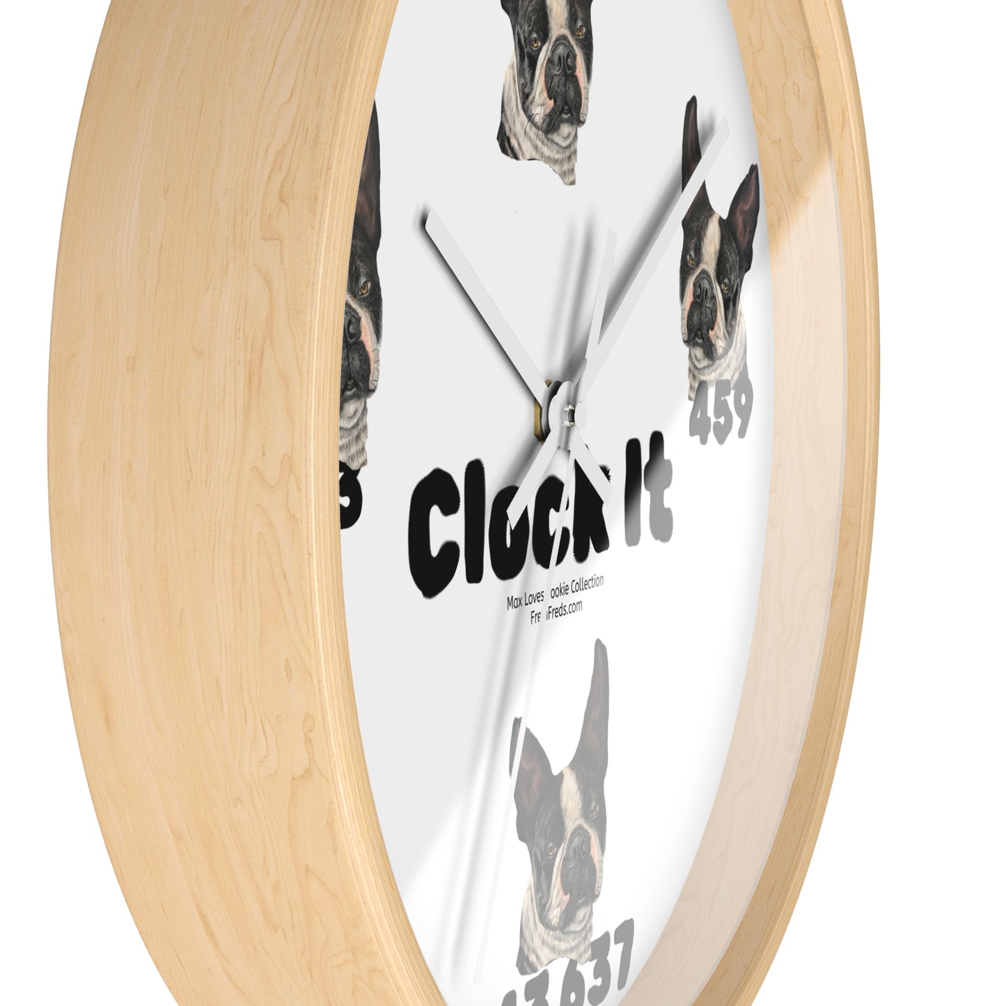 Wall Clock, "Clock It", Humorous, Romantic, Friendship, Max Loves Pookie Collection