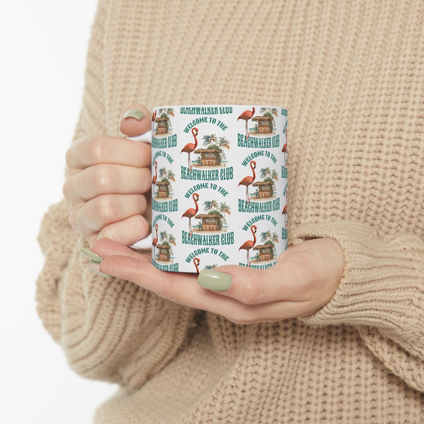 Ceramic Mug, (11oz, 15oz), Coastal, Beachwalker Club Collection